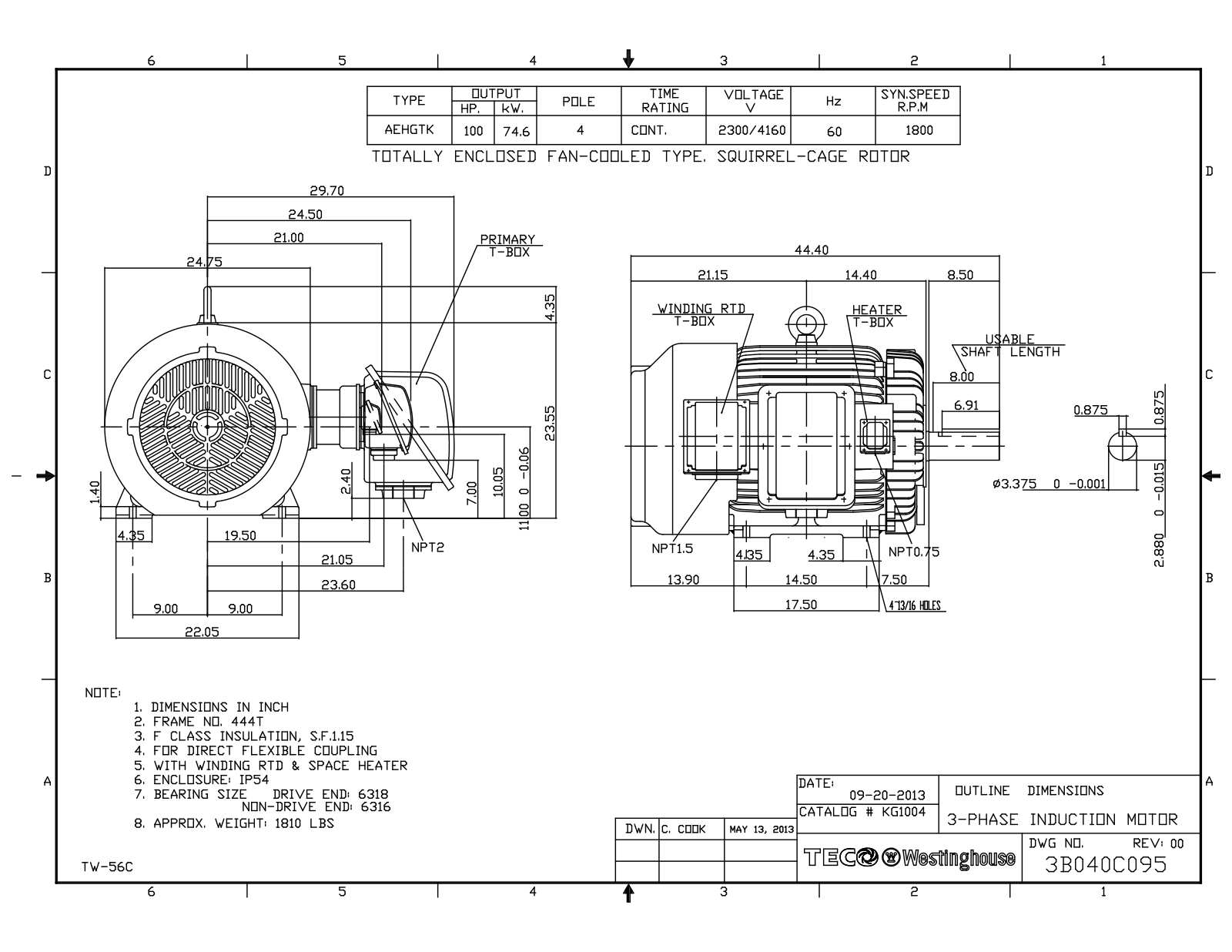 Teco KG1004 Reference Drawing