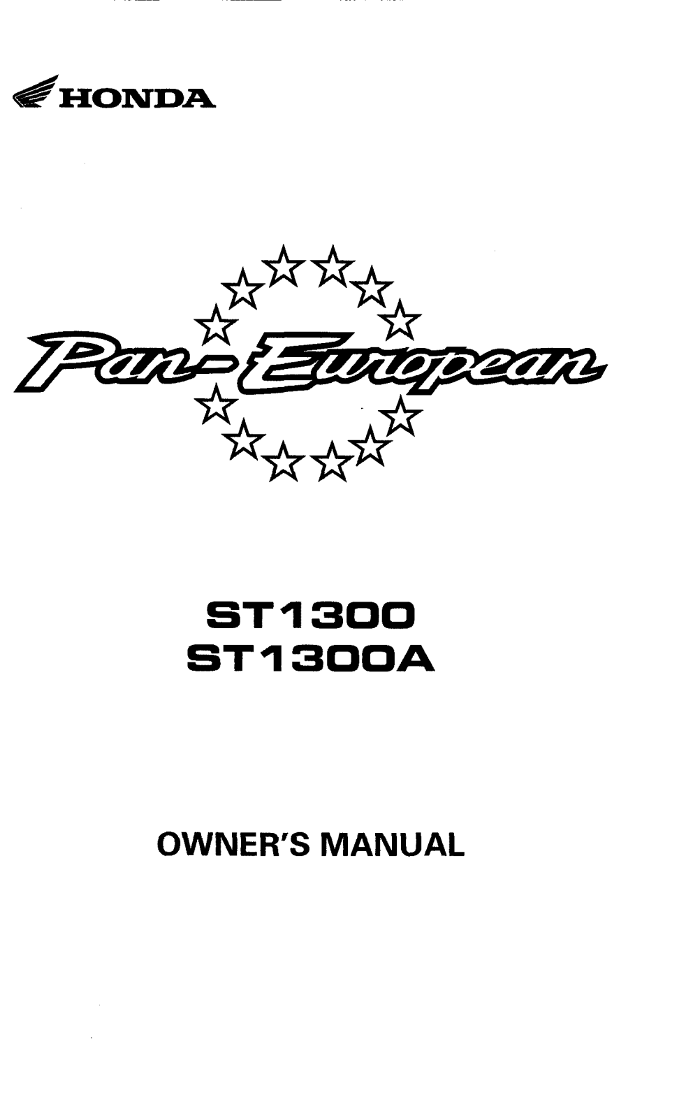 Honda ST1300A 2002 Owner's Manual