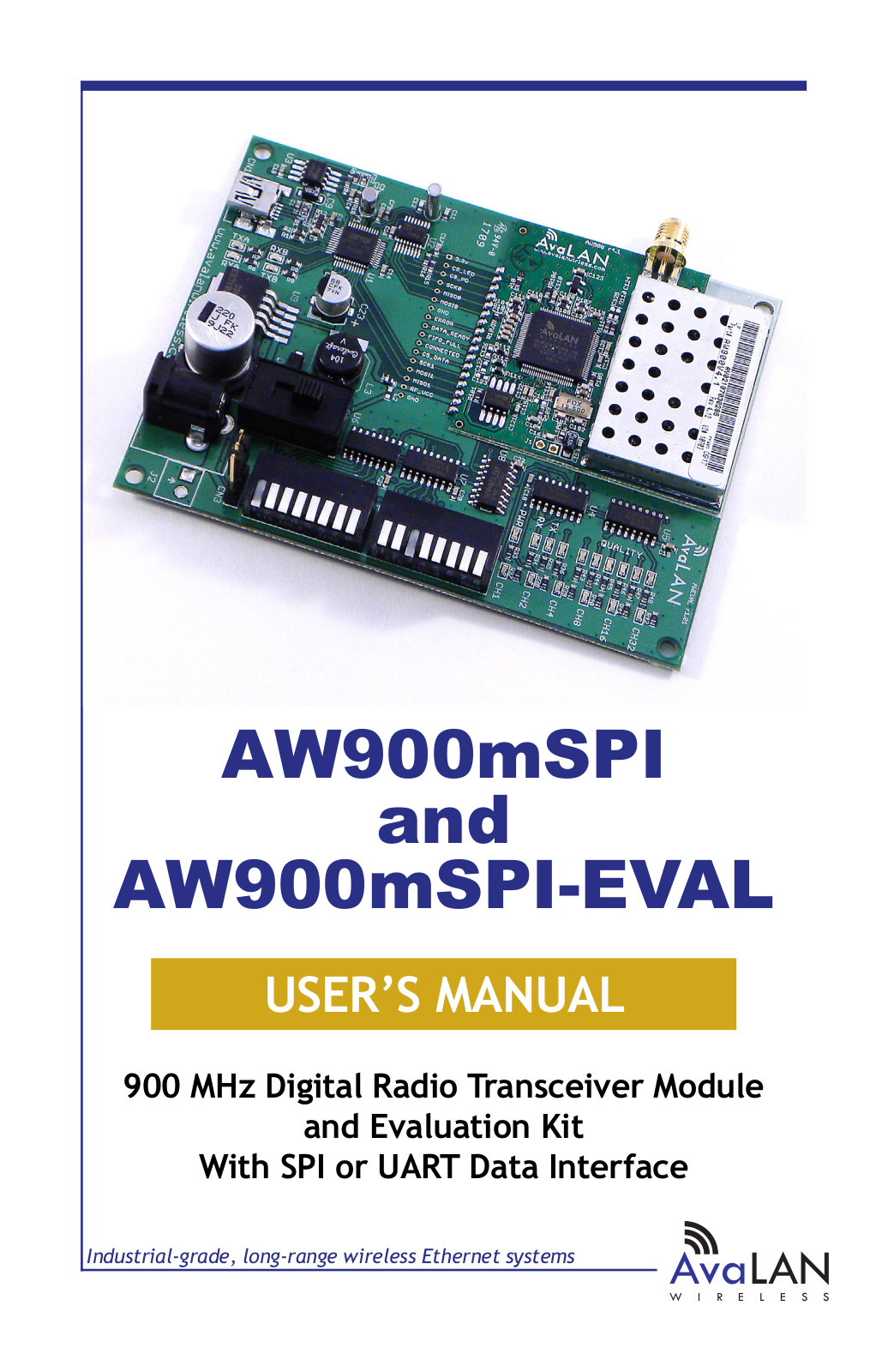 AvaLAN Wireless AW900mSPI-10 User Manual