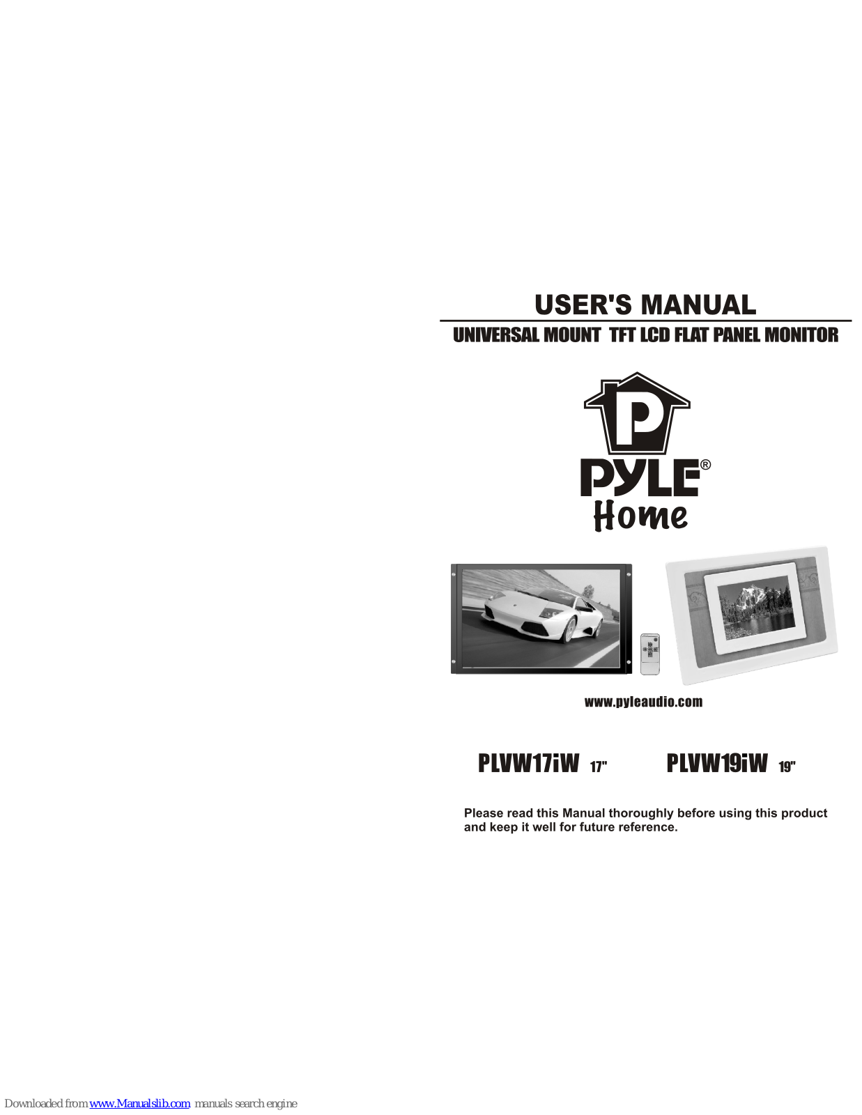 Pyle PLVW17iW, PLVW19iW User Manual - ManualMachine.com