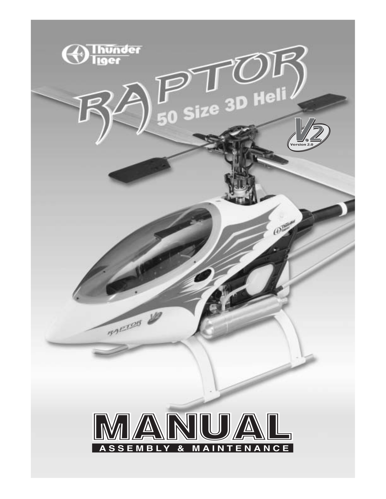 Thunder tiger RAPTOR User Manual