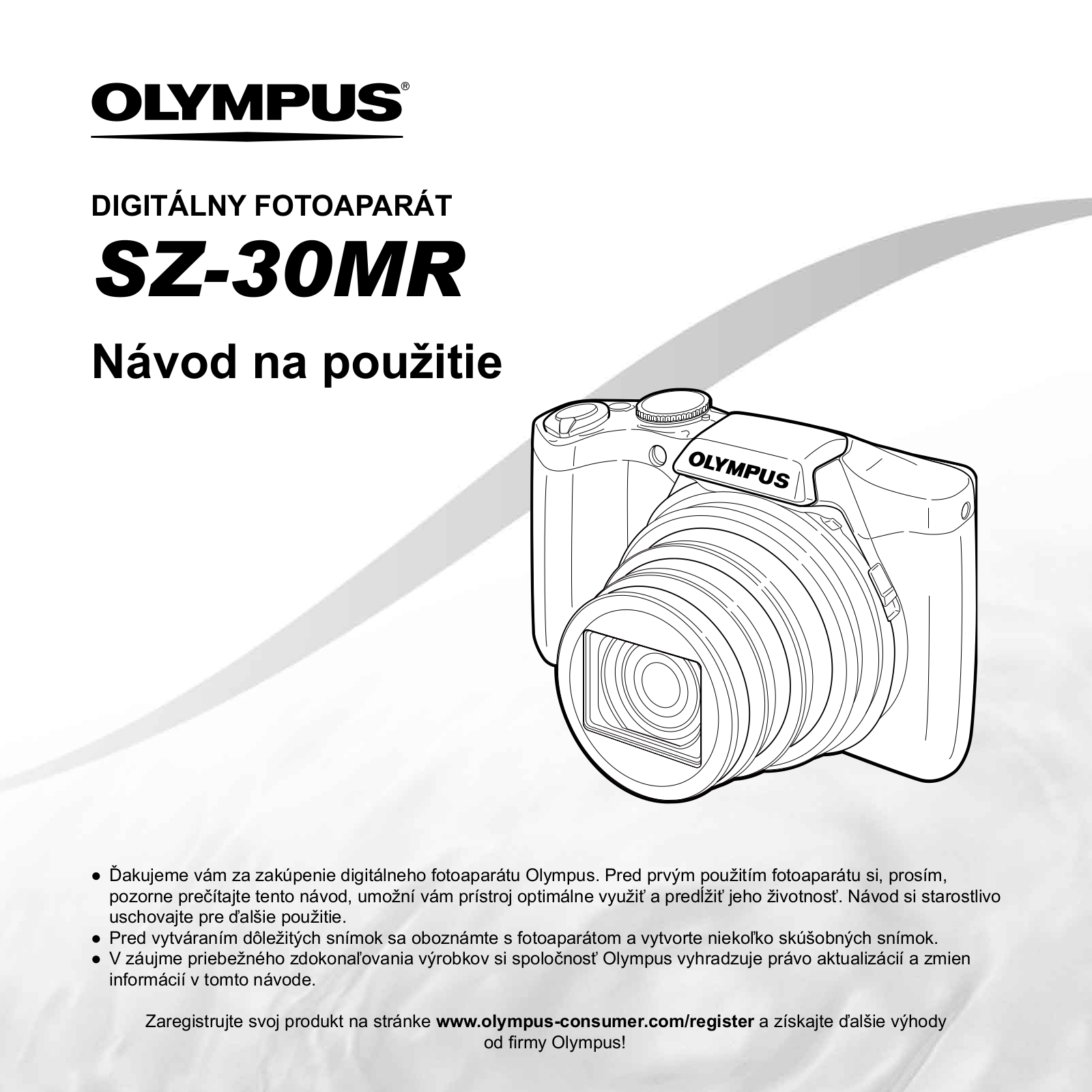 Olympus SZ-30MR User Manual