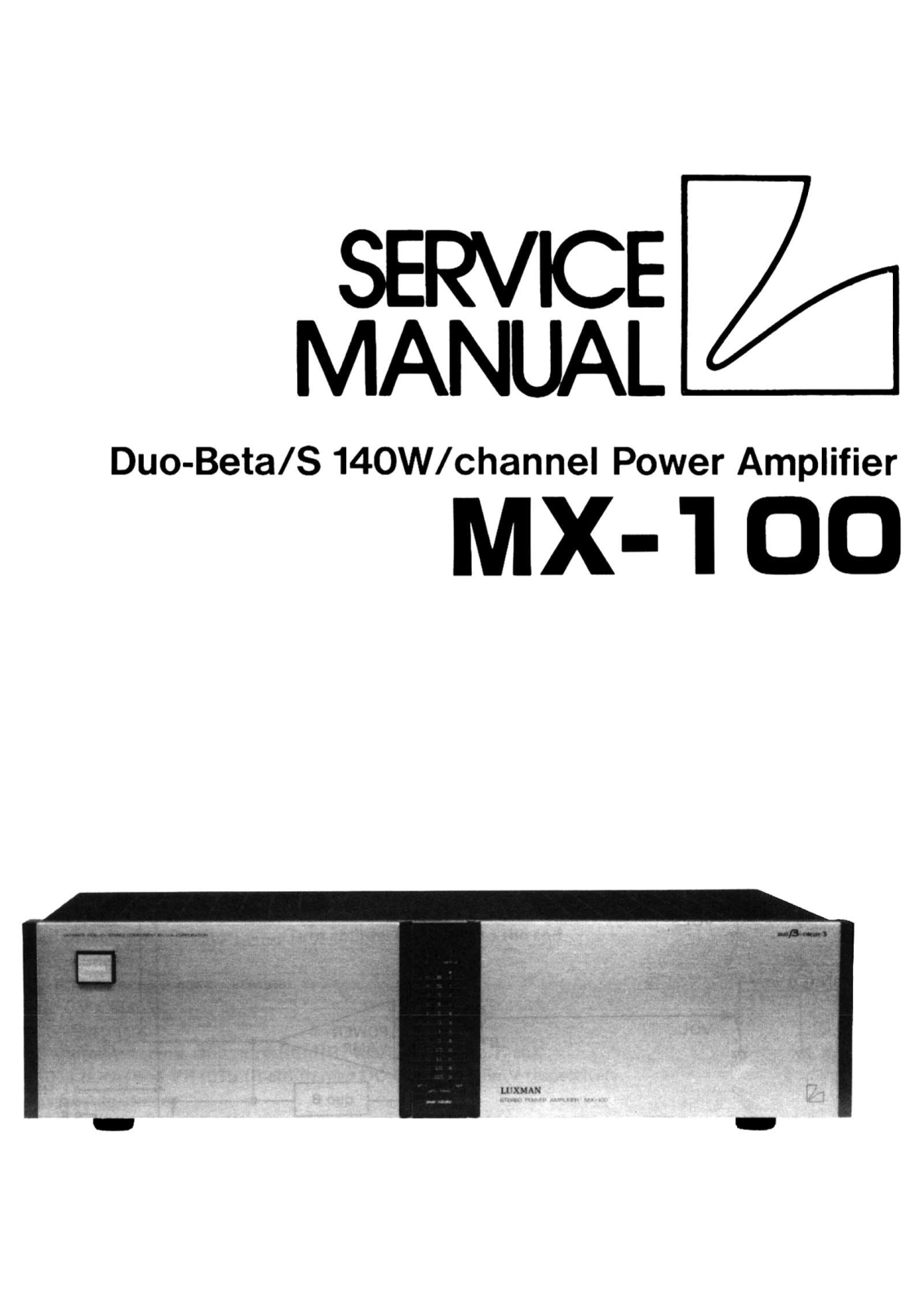 Luxman MX-100 Service Manual