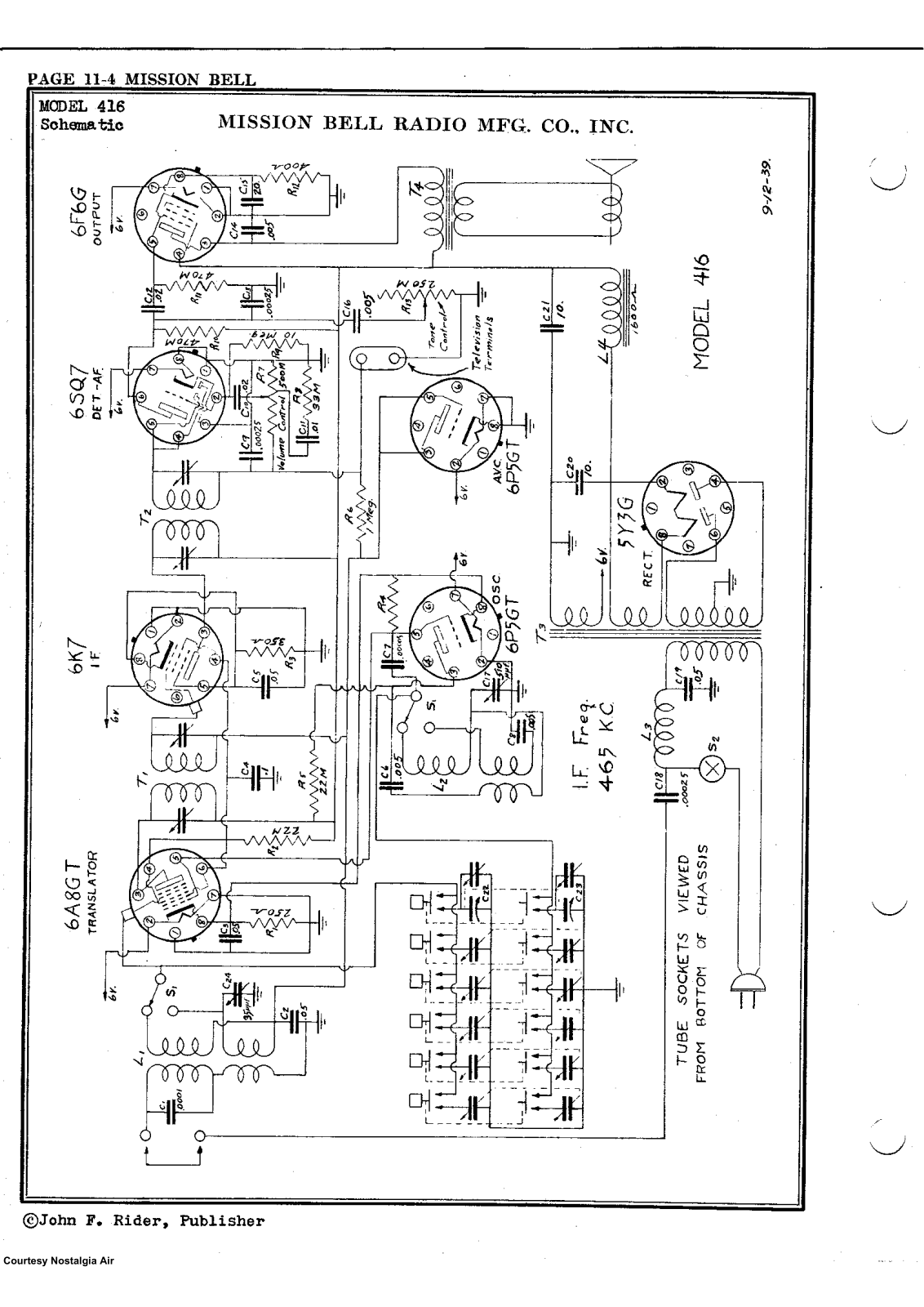 Mission Bell Radio 416 Schematic - ManualMachine.com