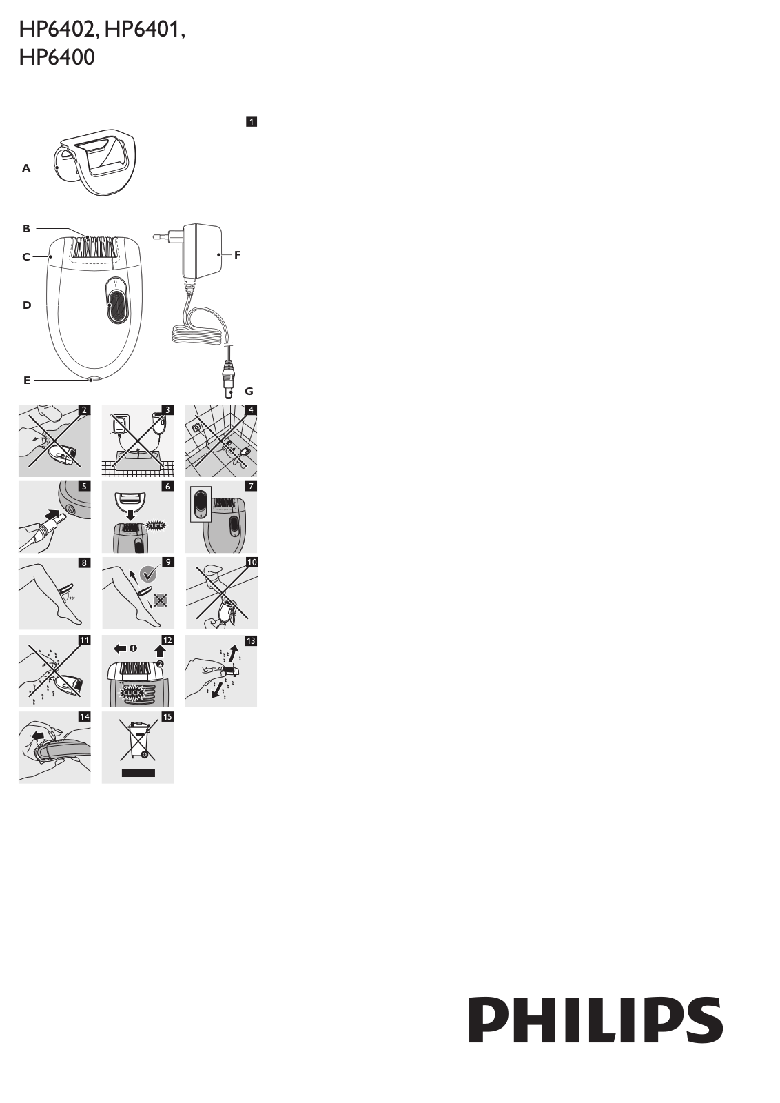 Philips HP6402, HP6401, HP6400 User Manual