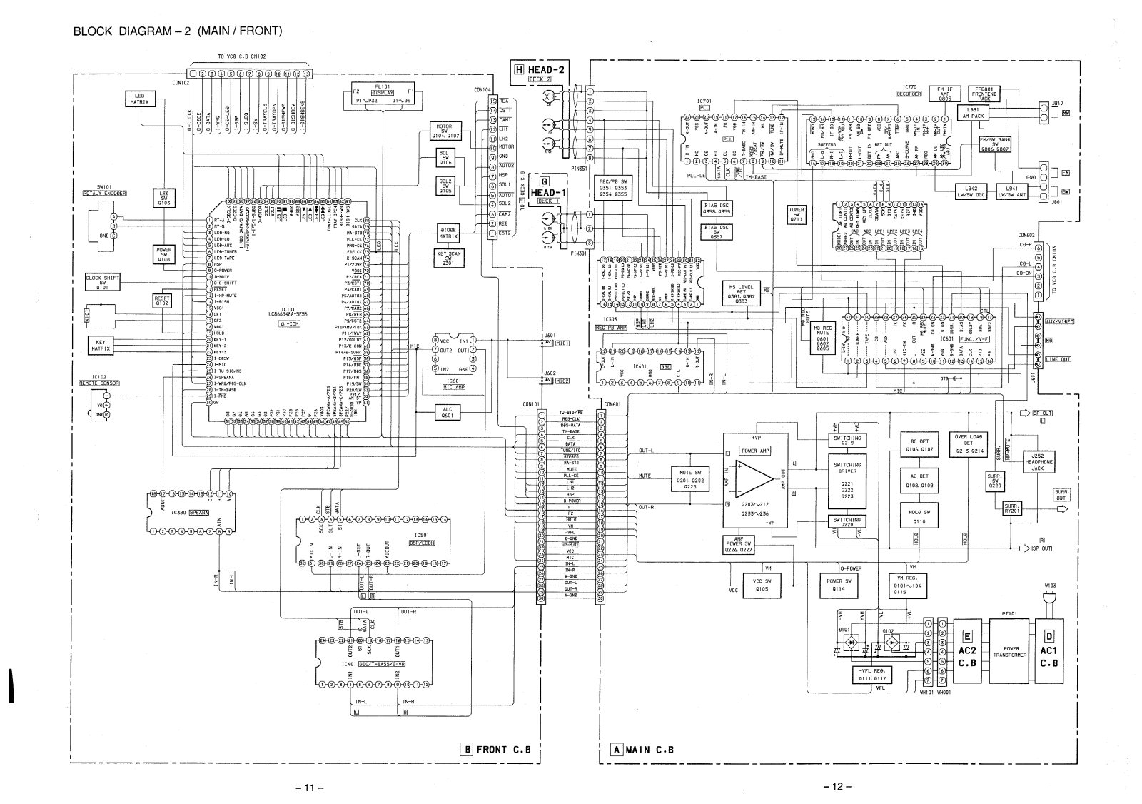 Aiwa NSXK-550 Schematic