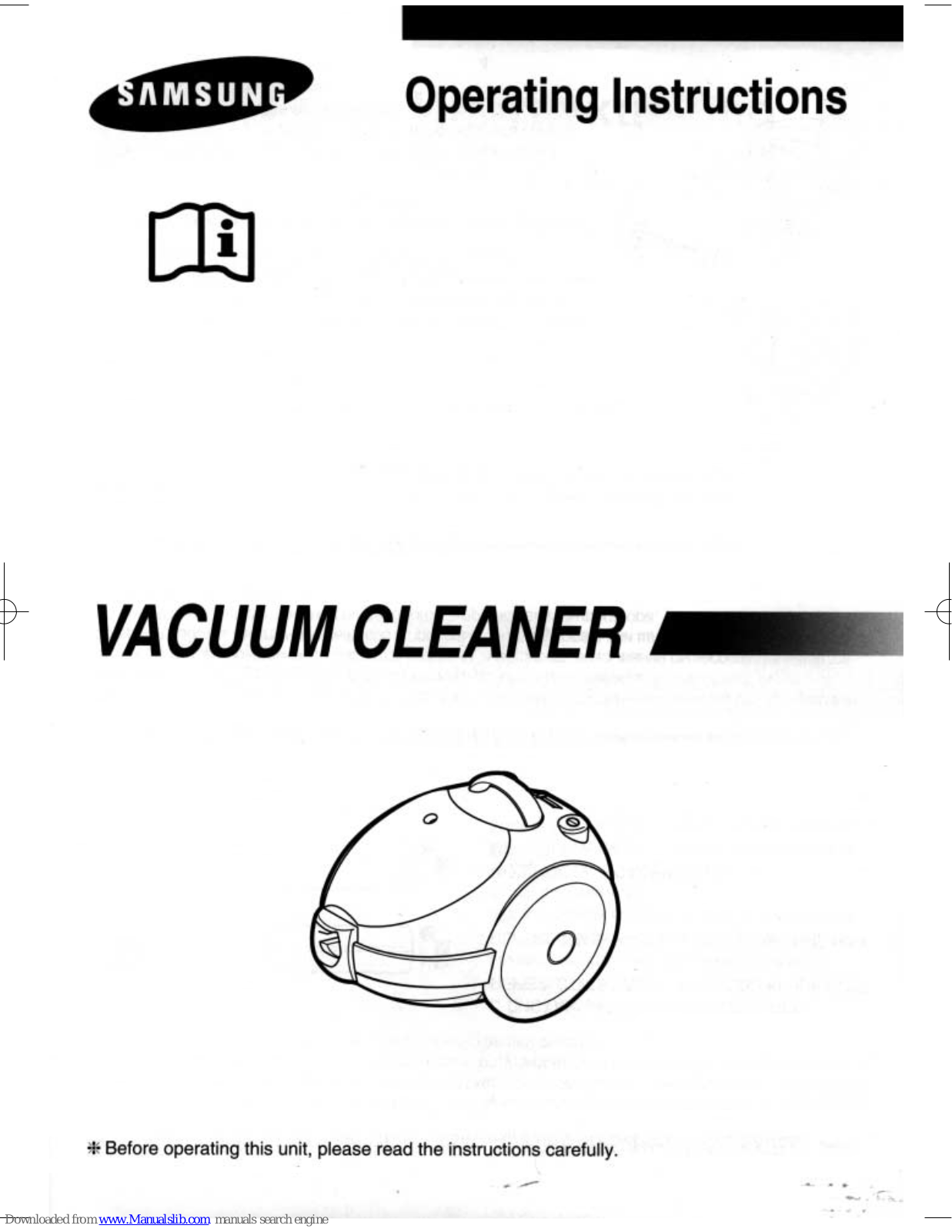 Samsung VC-6814H, VC-6814VN, VC-6816HT, VC-7114H Operating Instructions Manual