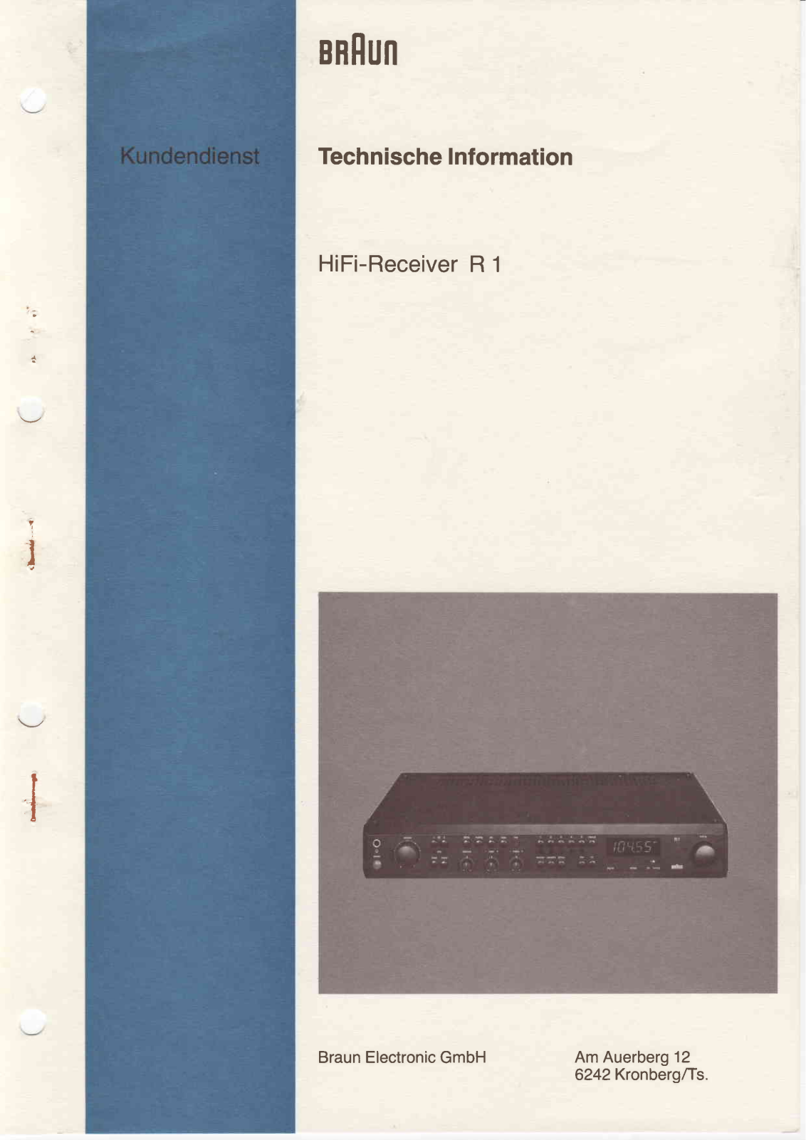 Braun R-1 Service Manual