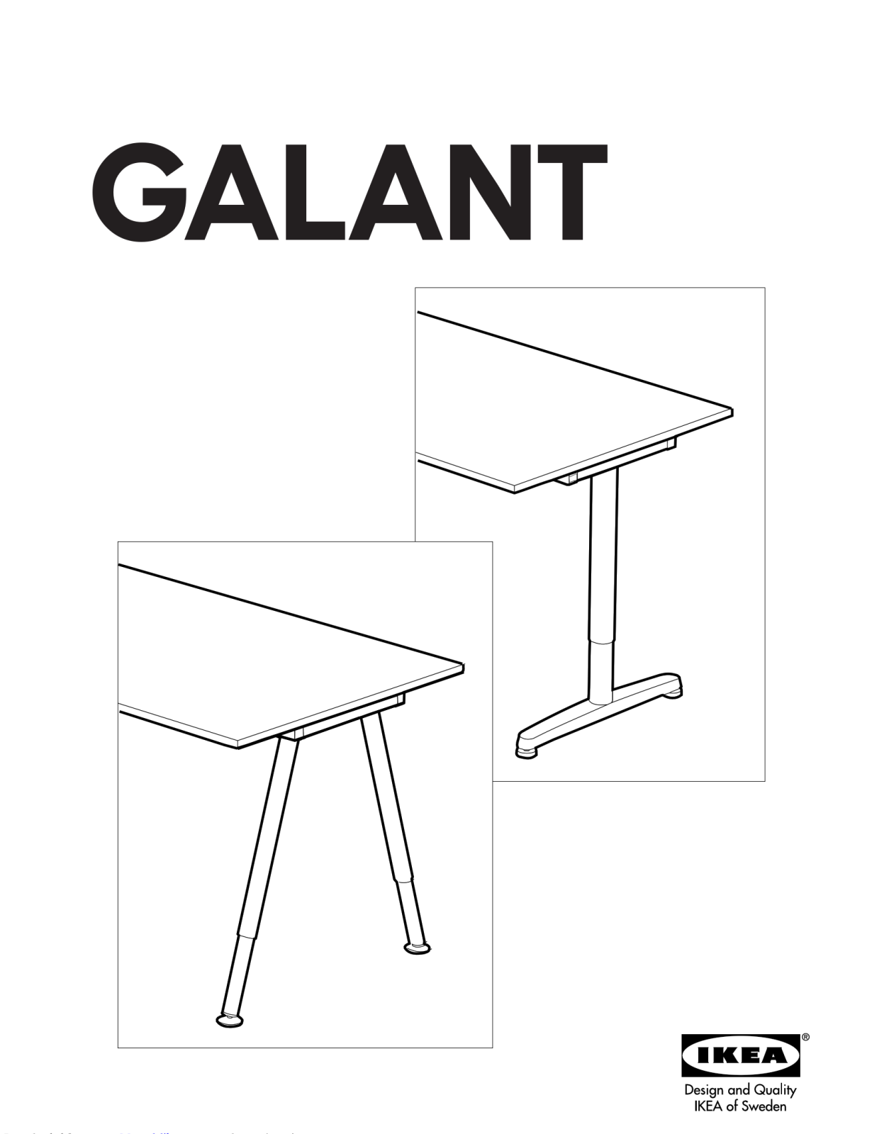 IKEA GALANT FRAME 63 Instructions Manual