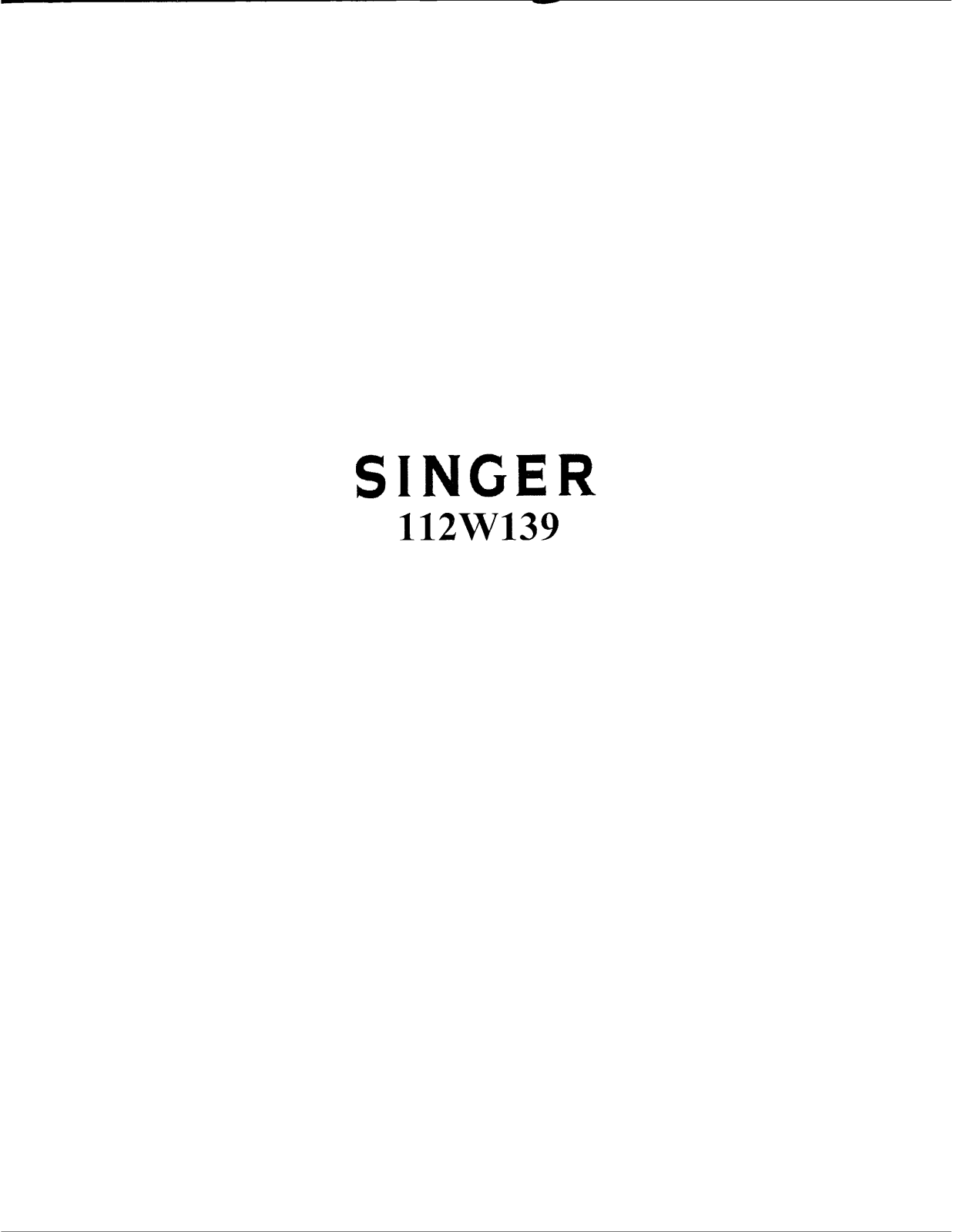 SINGER 112W139 Parts List