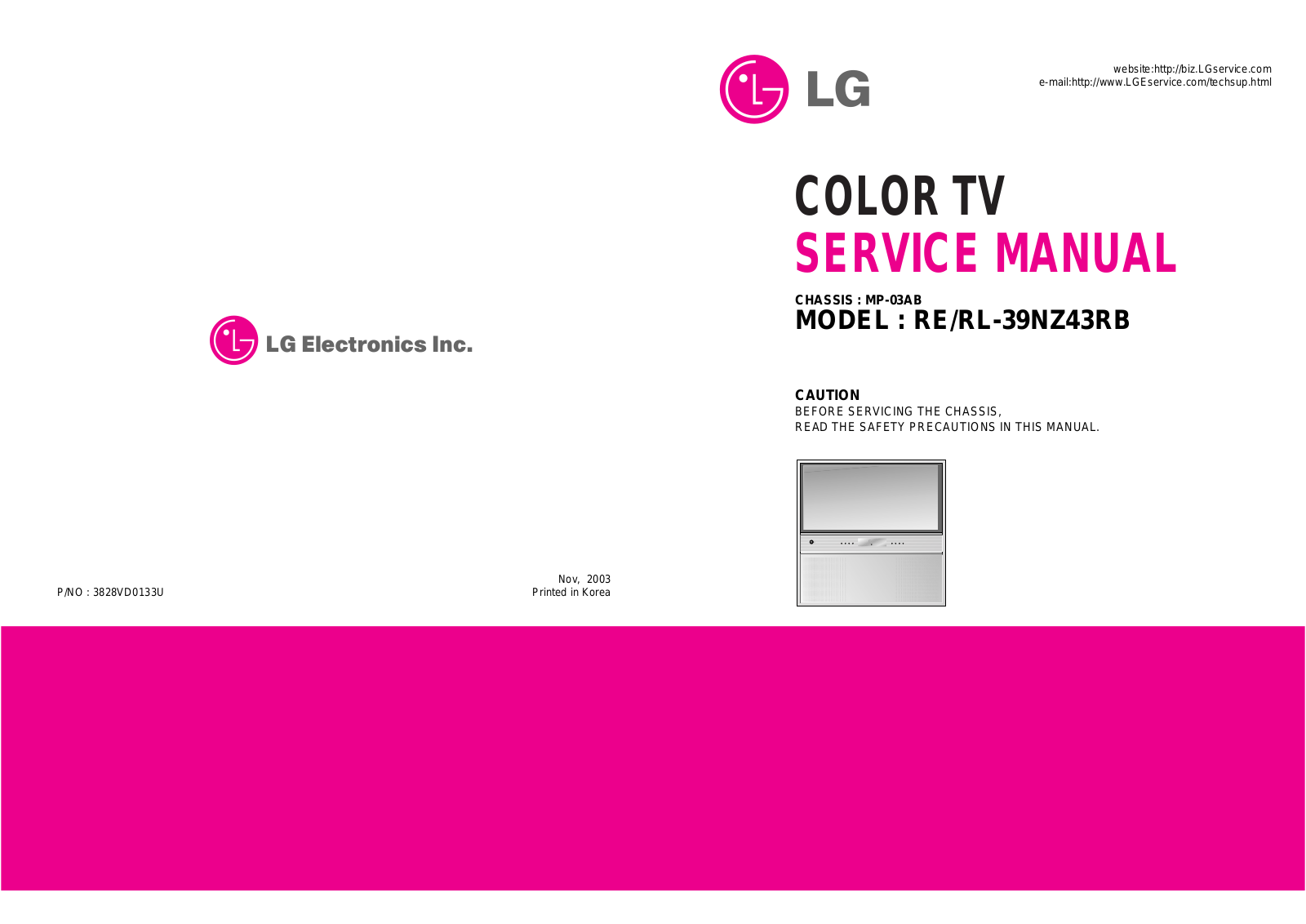 LG RE/RL-39NZ43RB Schematic