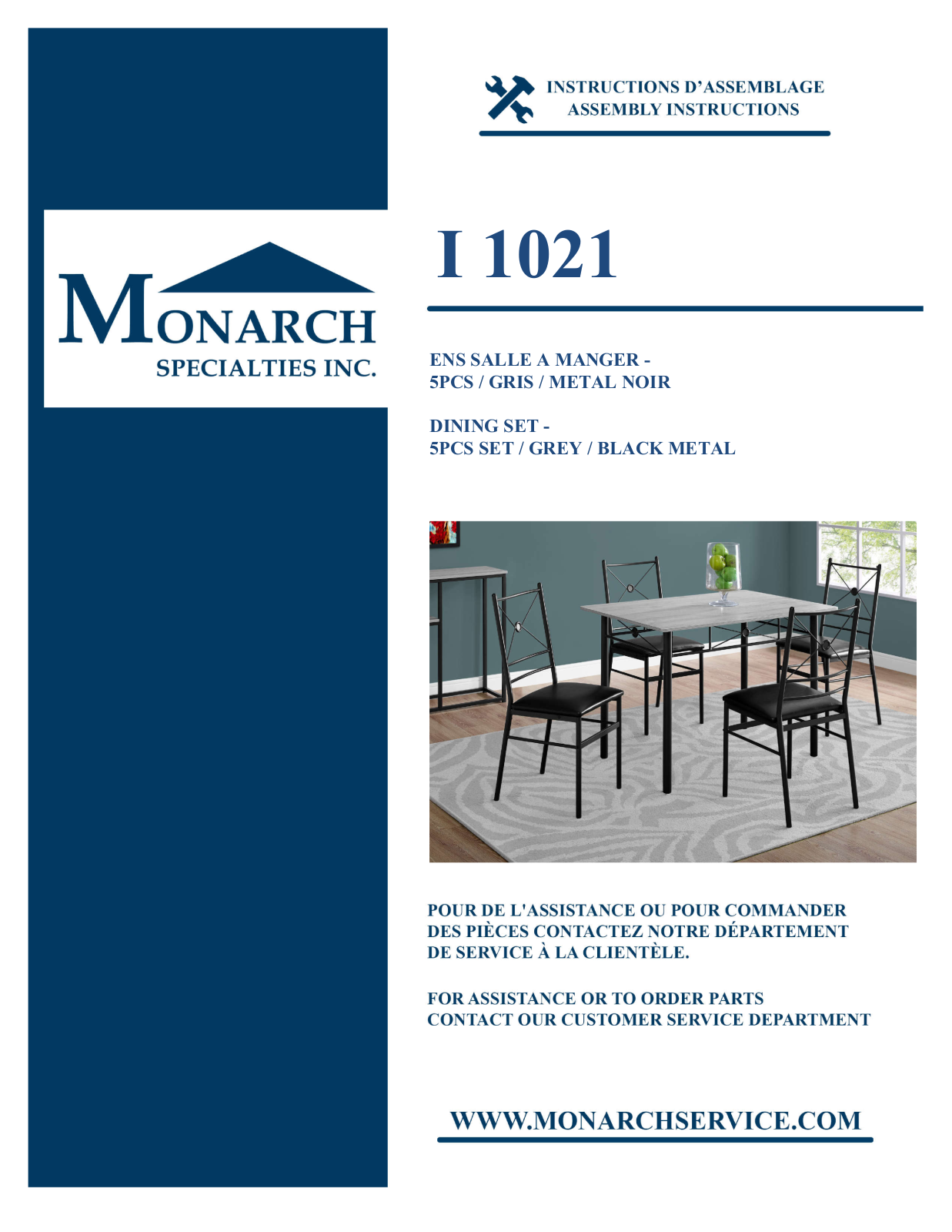 Monarch I1021 Assembly Guide