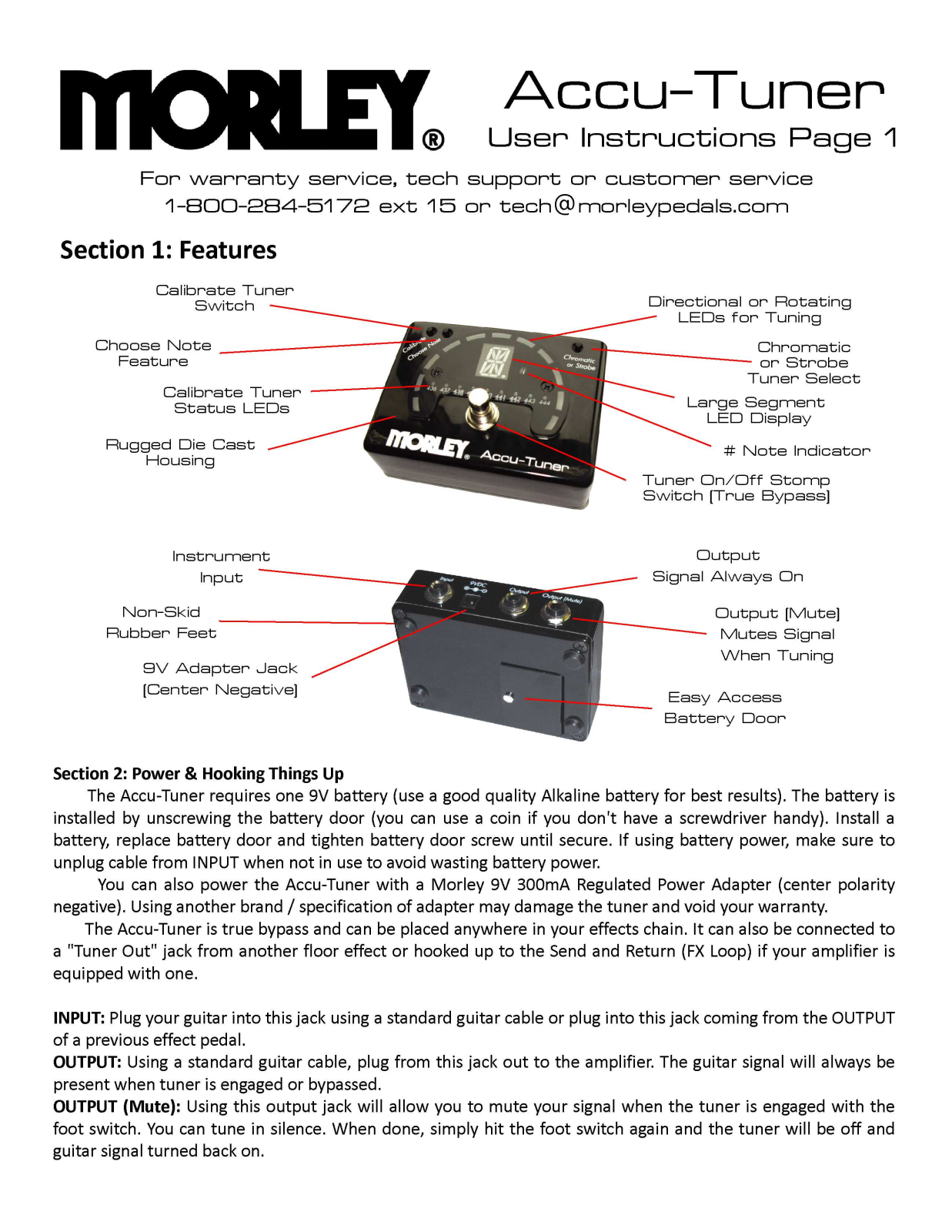 Morley AC-1 Owner's Manual