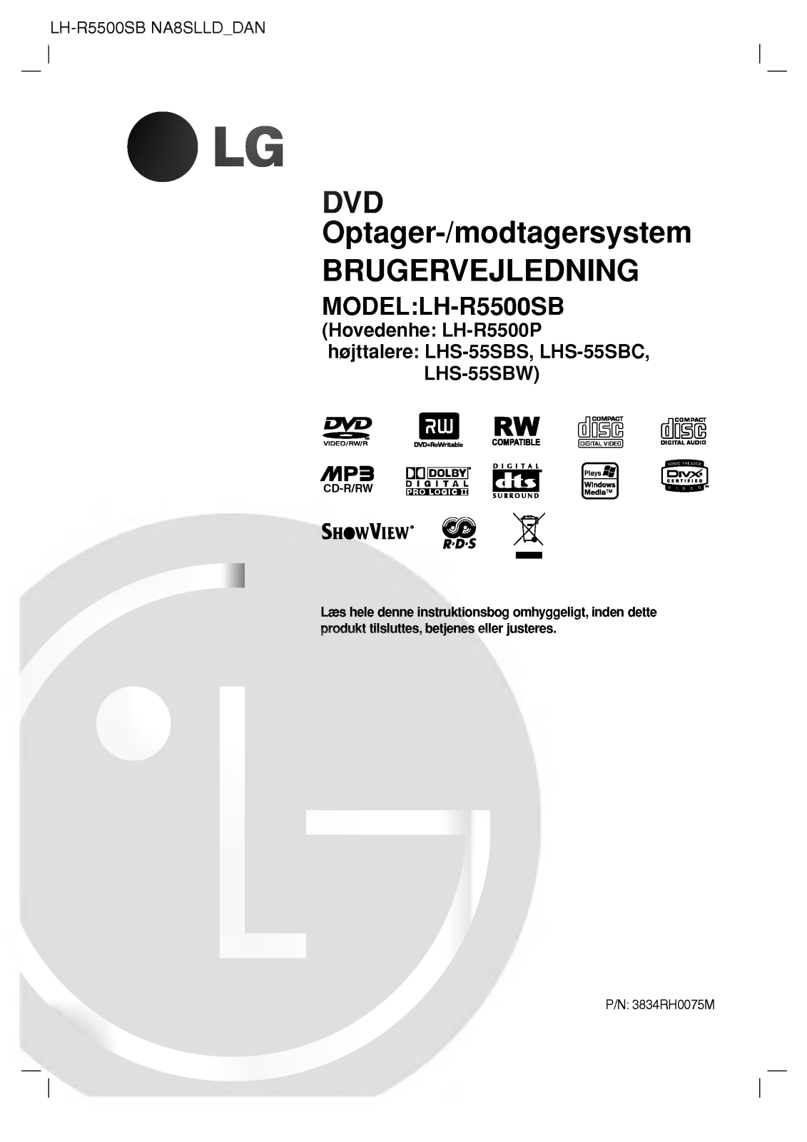 LG LH-R5500SB Instruction book