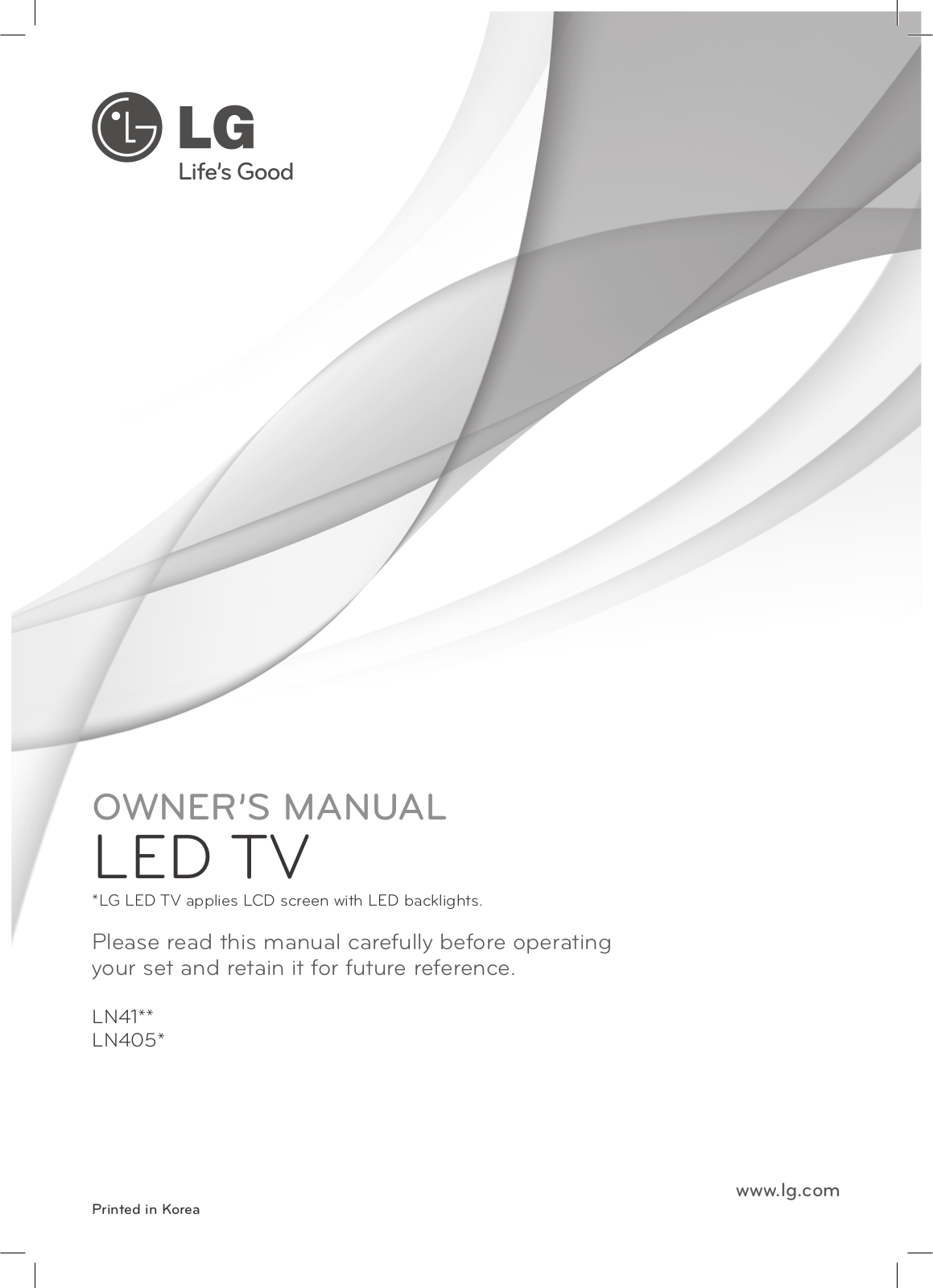 LG 28LN4110 User manual