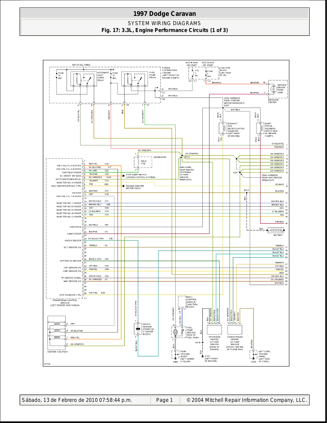 dodge CARAVAN 97  1DE 3 Diagram