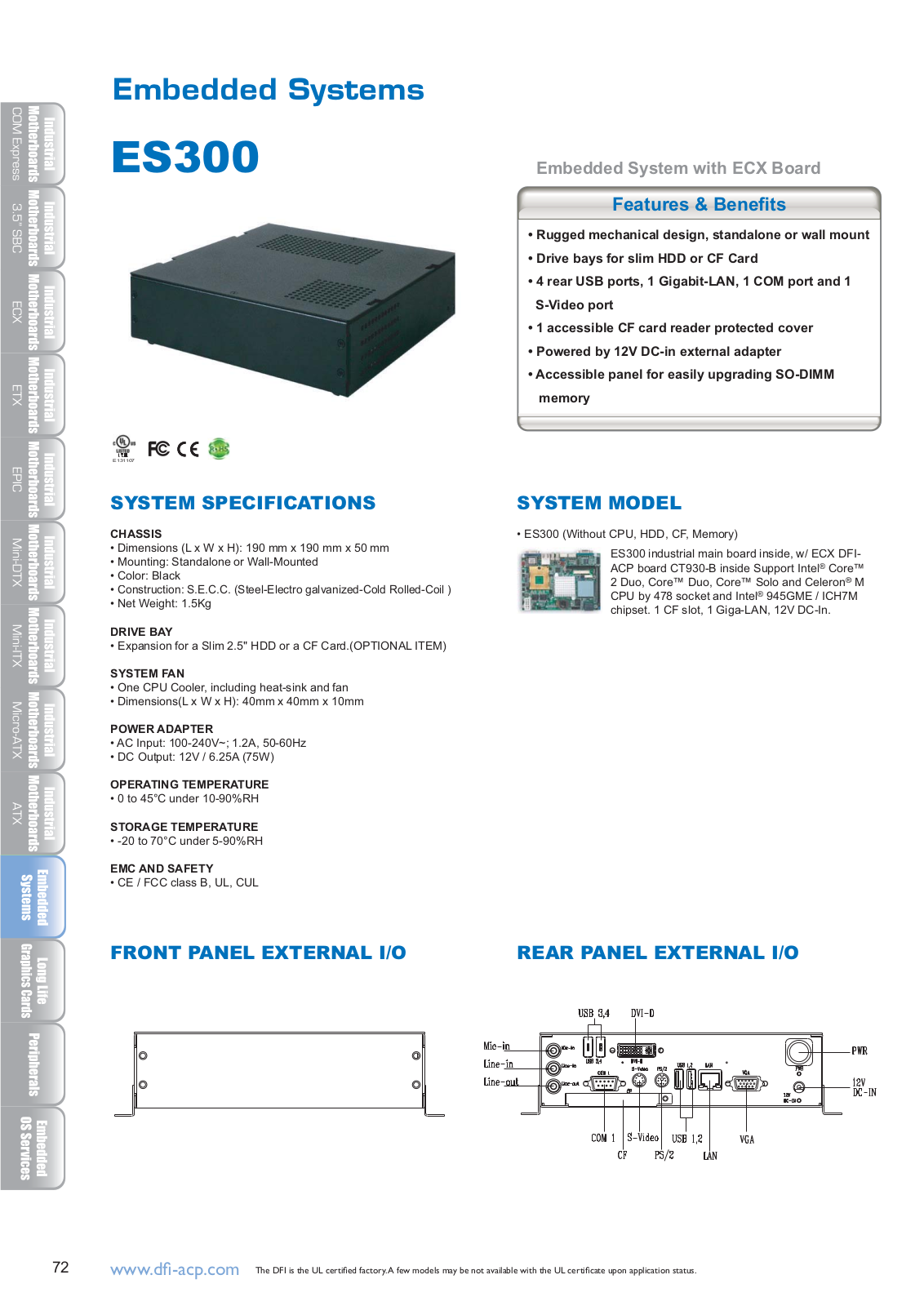 Dfi ES300 DATASHEET