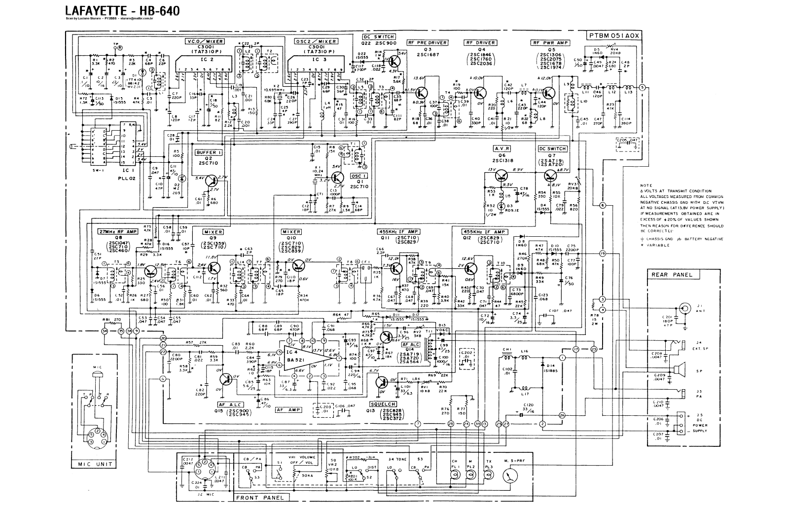 Lafayette HB-640 Schematic