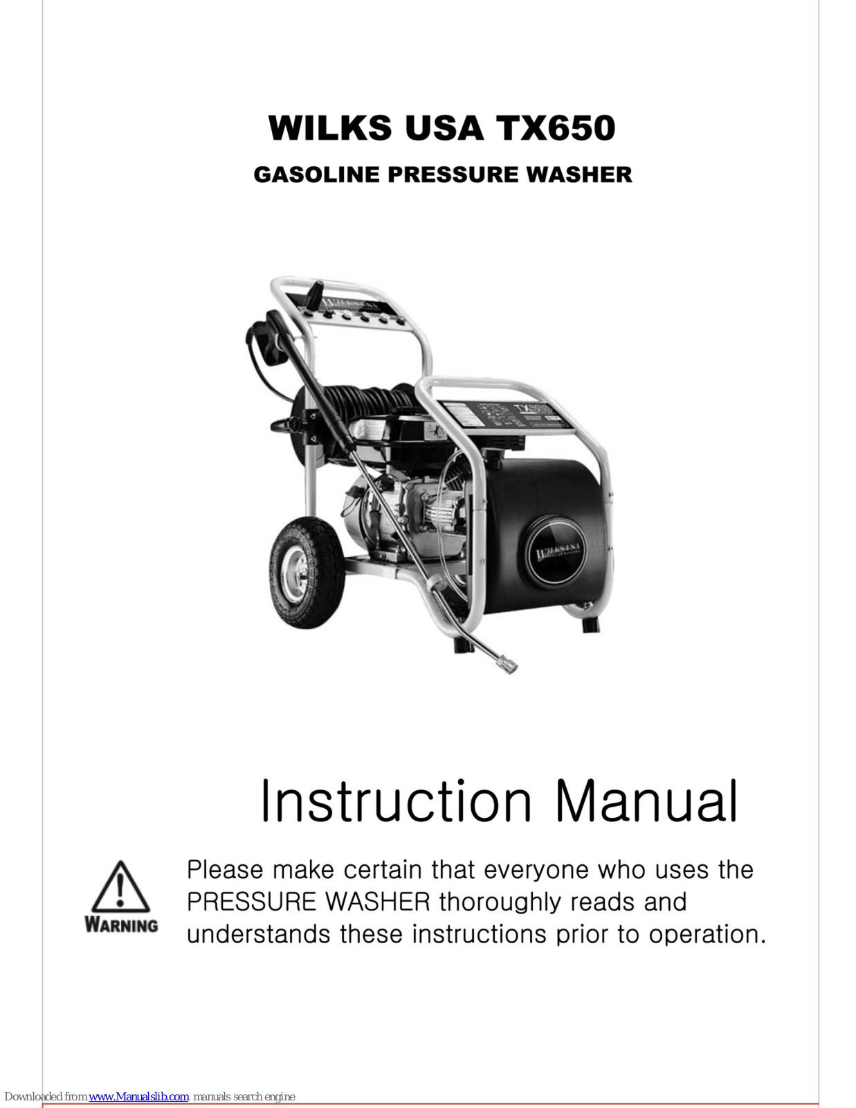 Wilks USA TX650 Instruction Manual