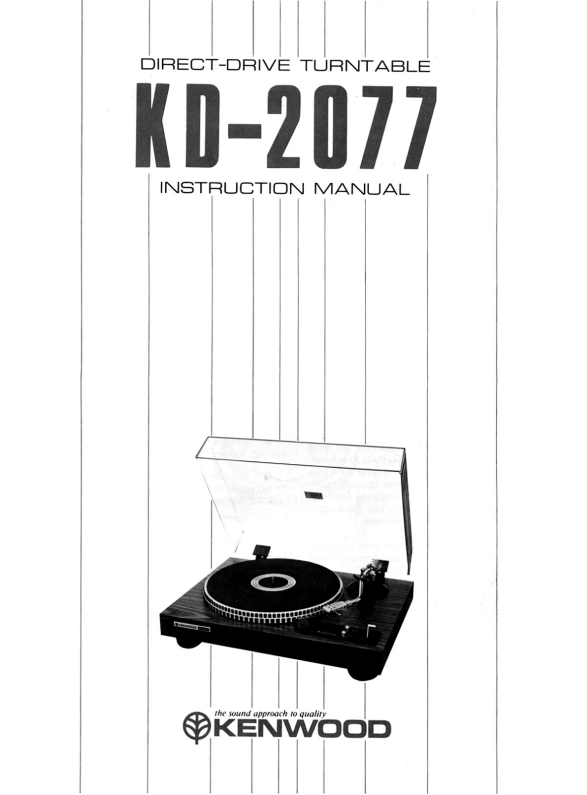 Kenwood KD-2077 Owners Manual