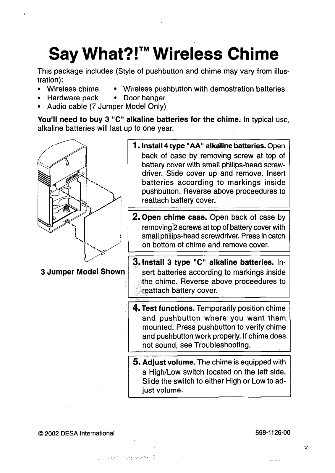 HeathCo 12WDB10TX, 12WDB14TX Users Manual