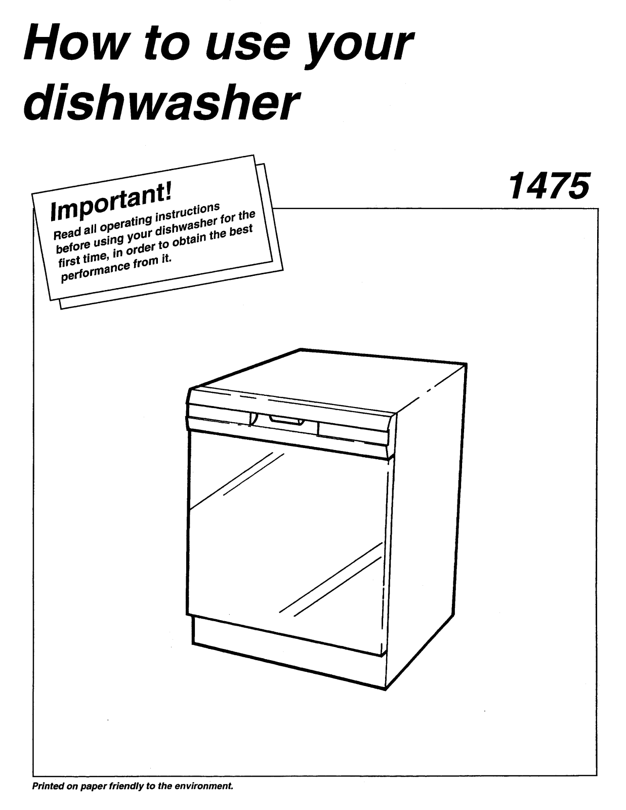 Asko 1475 User Manual