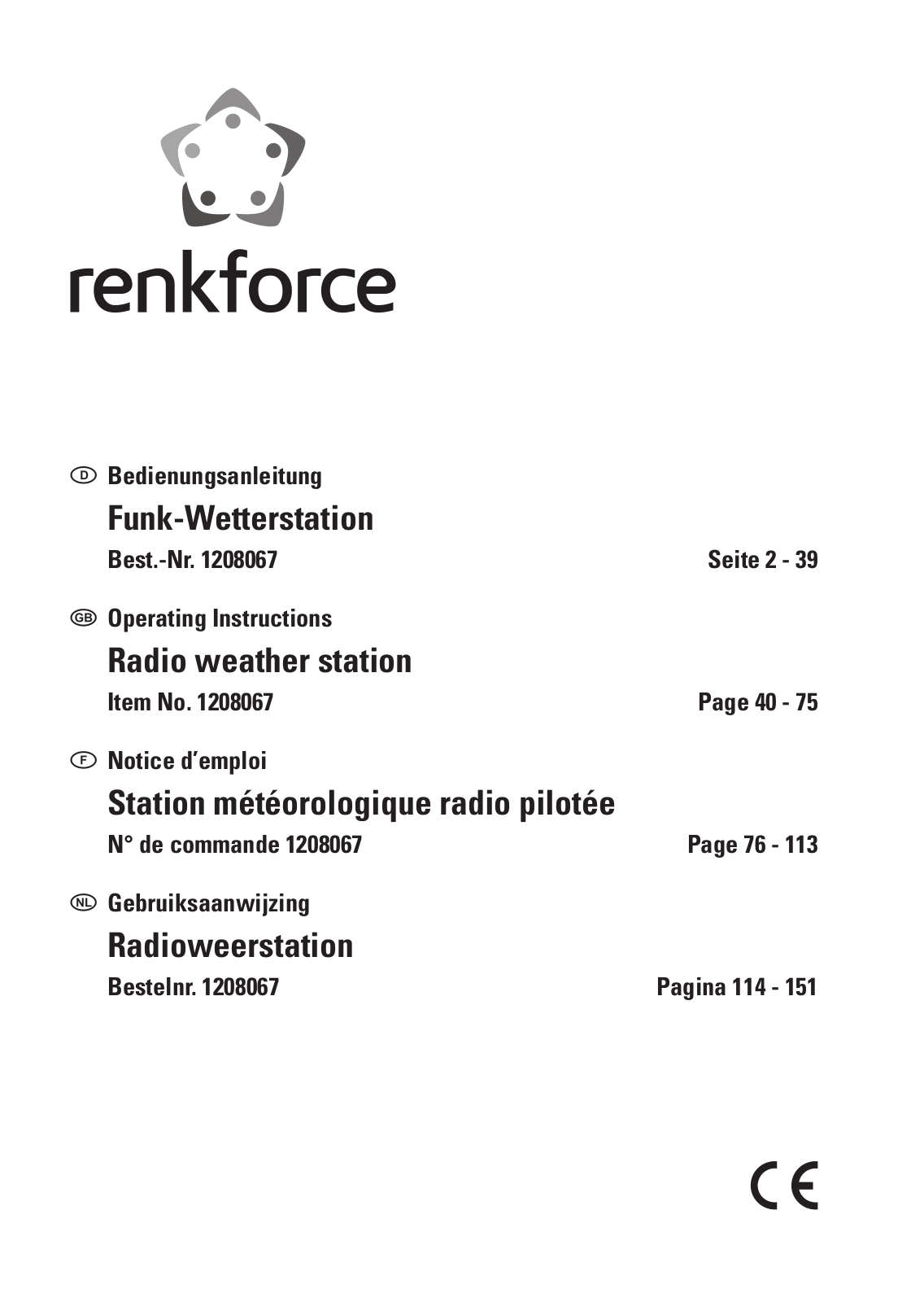 Renkforce W205GU User guide