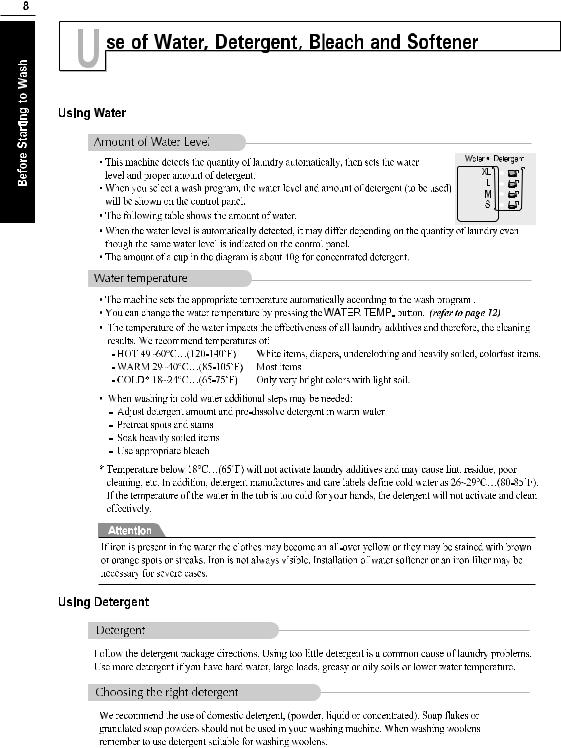LG WFT6500 Instruction manual