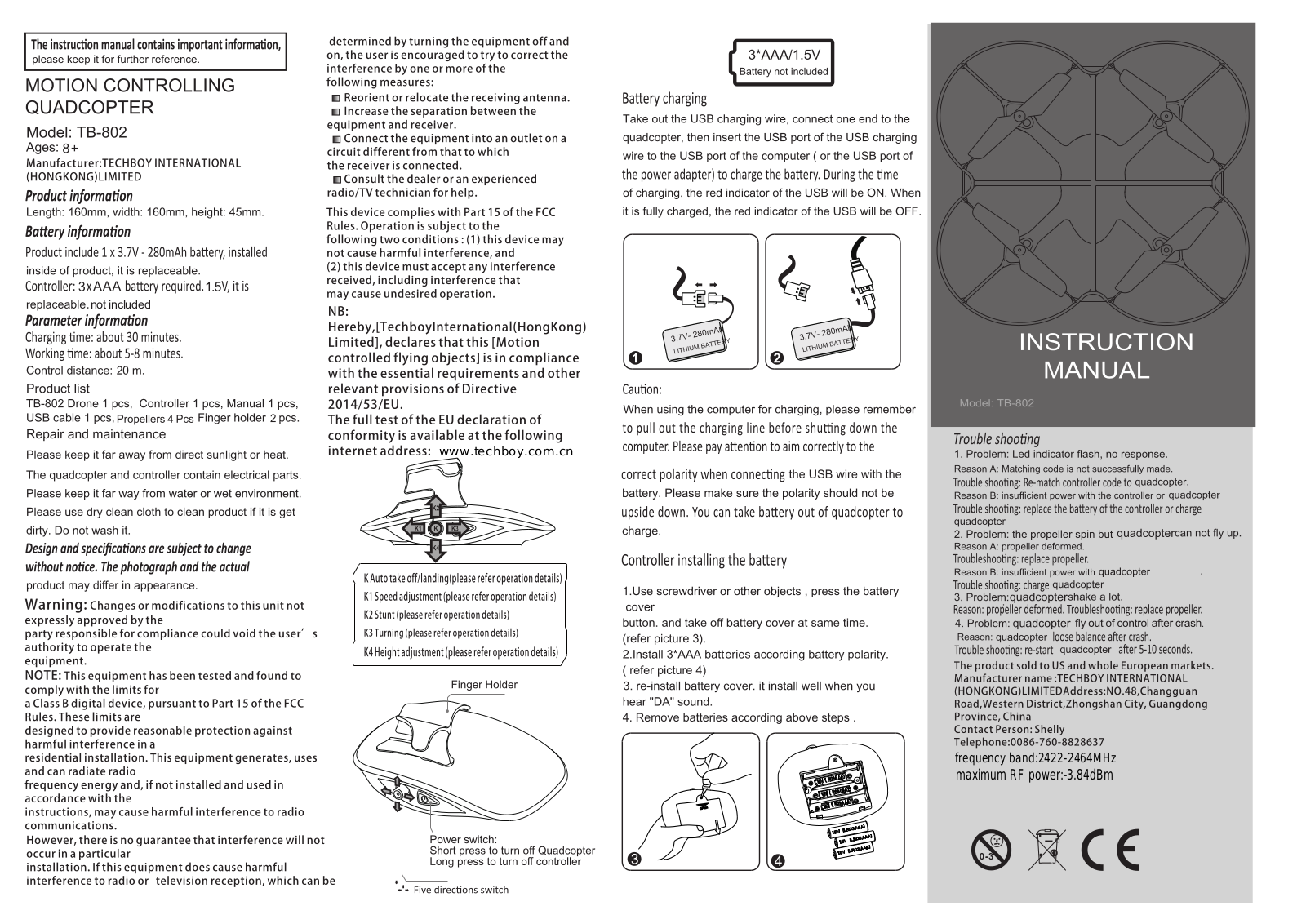 Techboy TB001 Users Manual