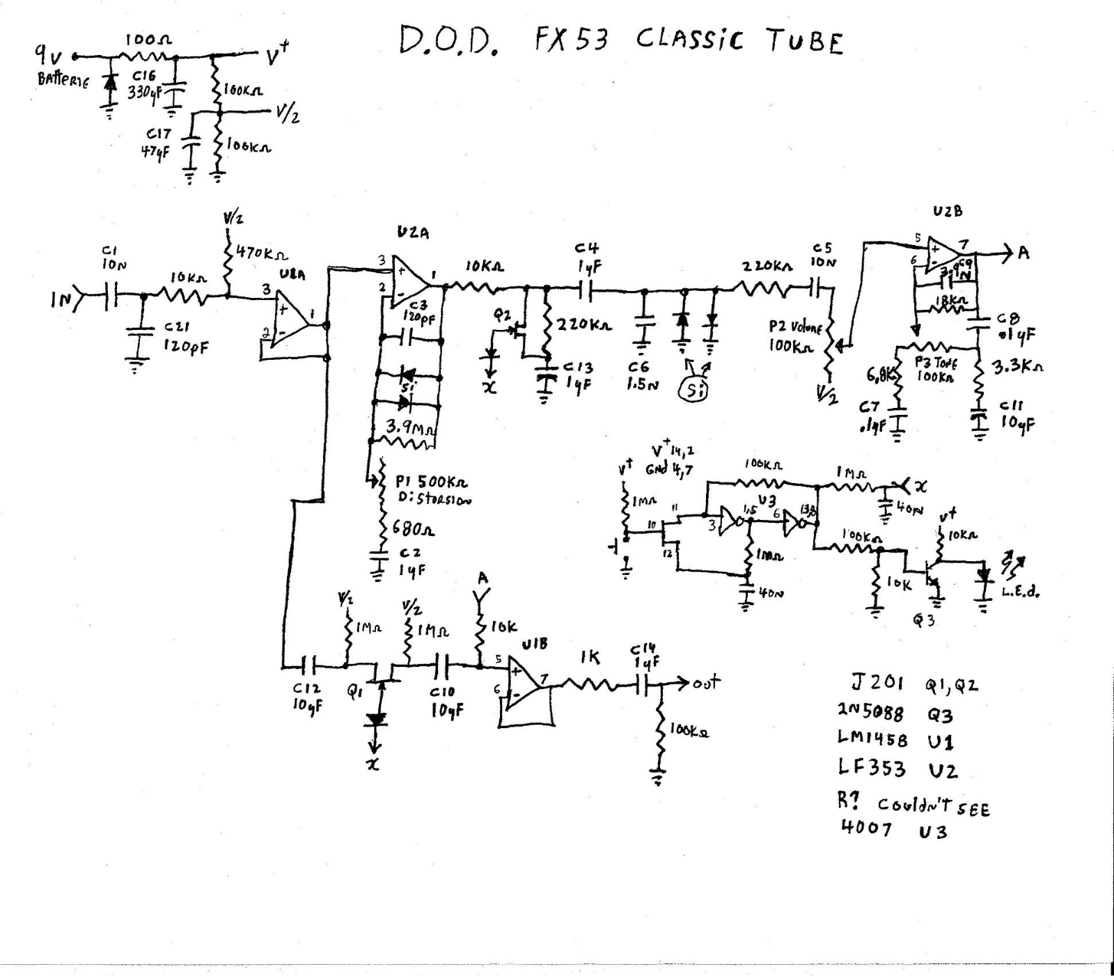 Dod fx53 schematic