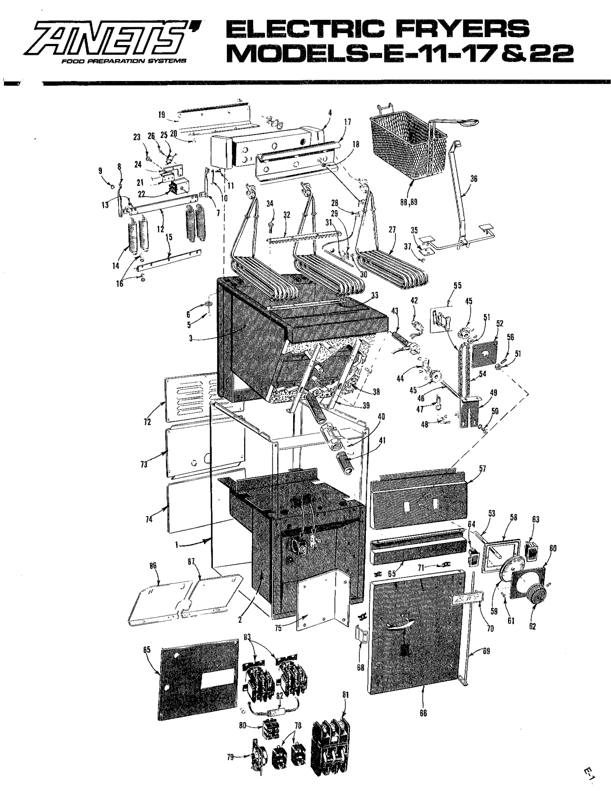 Anets E-11 Parts List