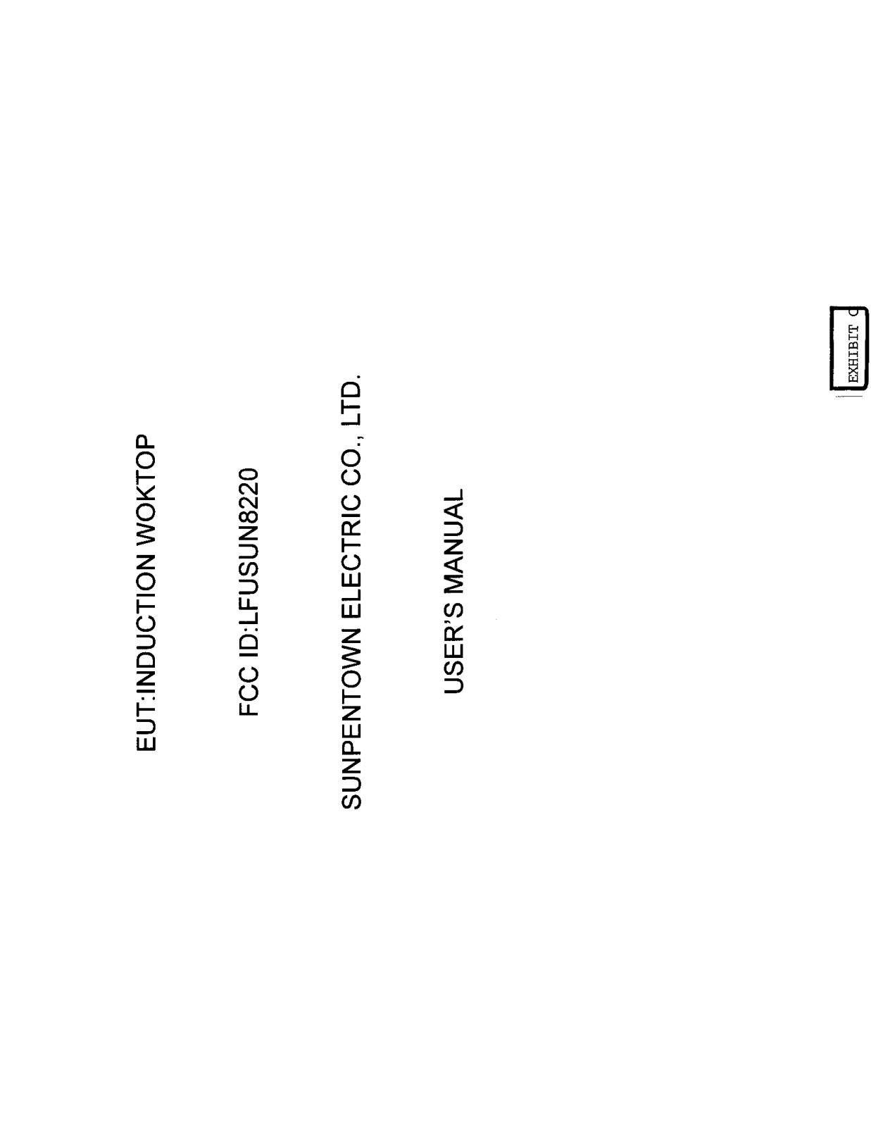 Sunpentown Electric Co SUN8220 User Manual