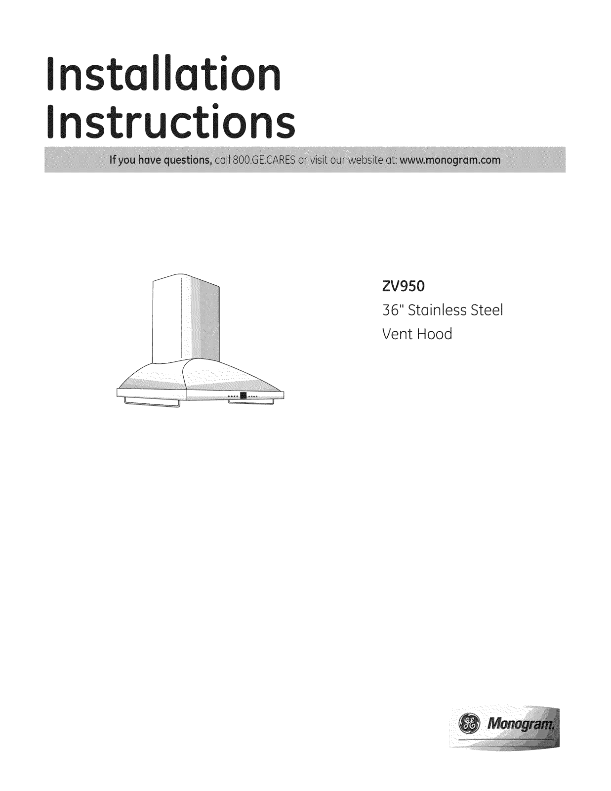 GE ZV950SD4SS, ZV950SD5SS, ZV950SD6SS Installation Guide - ManualMachine.com