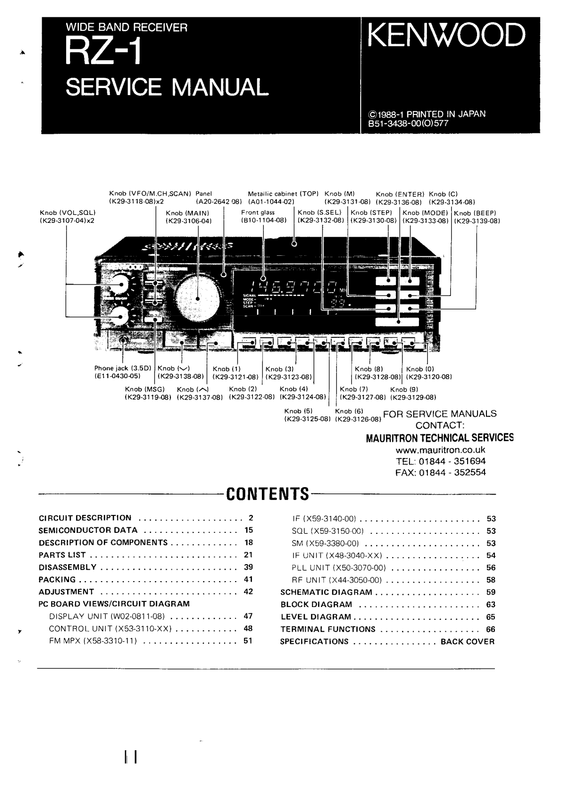 Kenwood RZ-1 Service manual