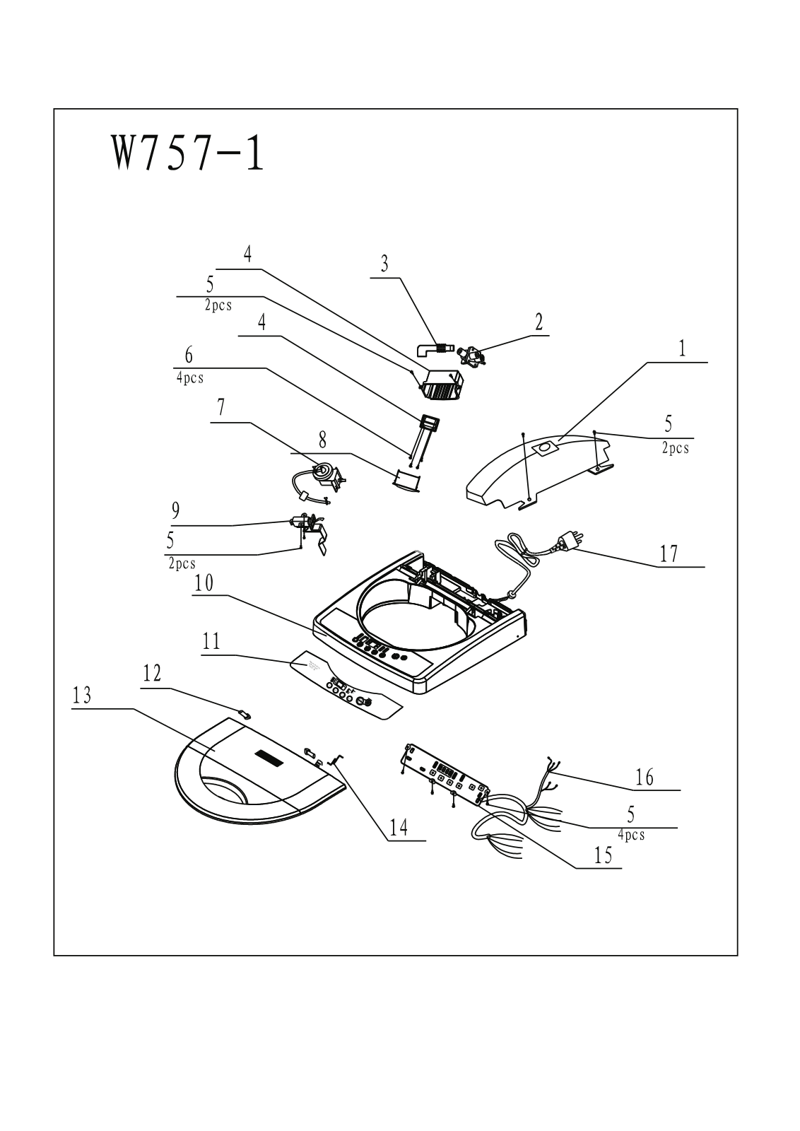 Avanti W757-1 Parts List