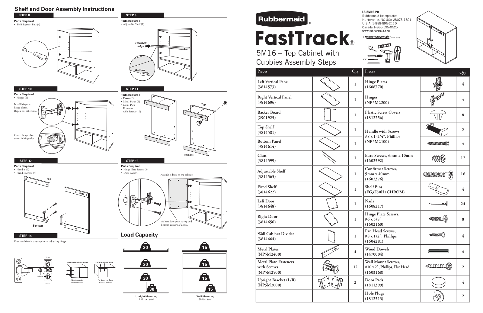 Rubbermaid 5M16 User Manual