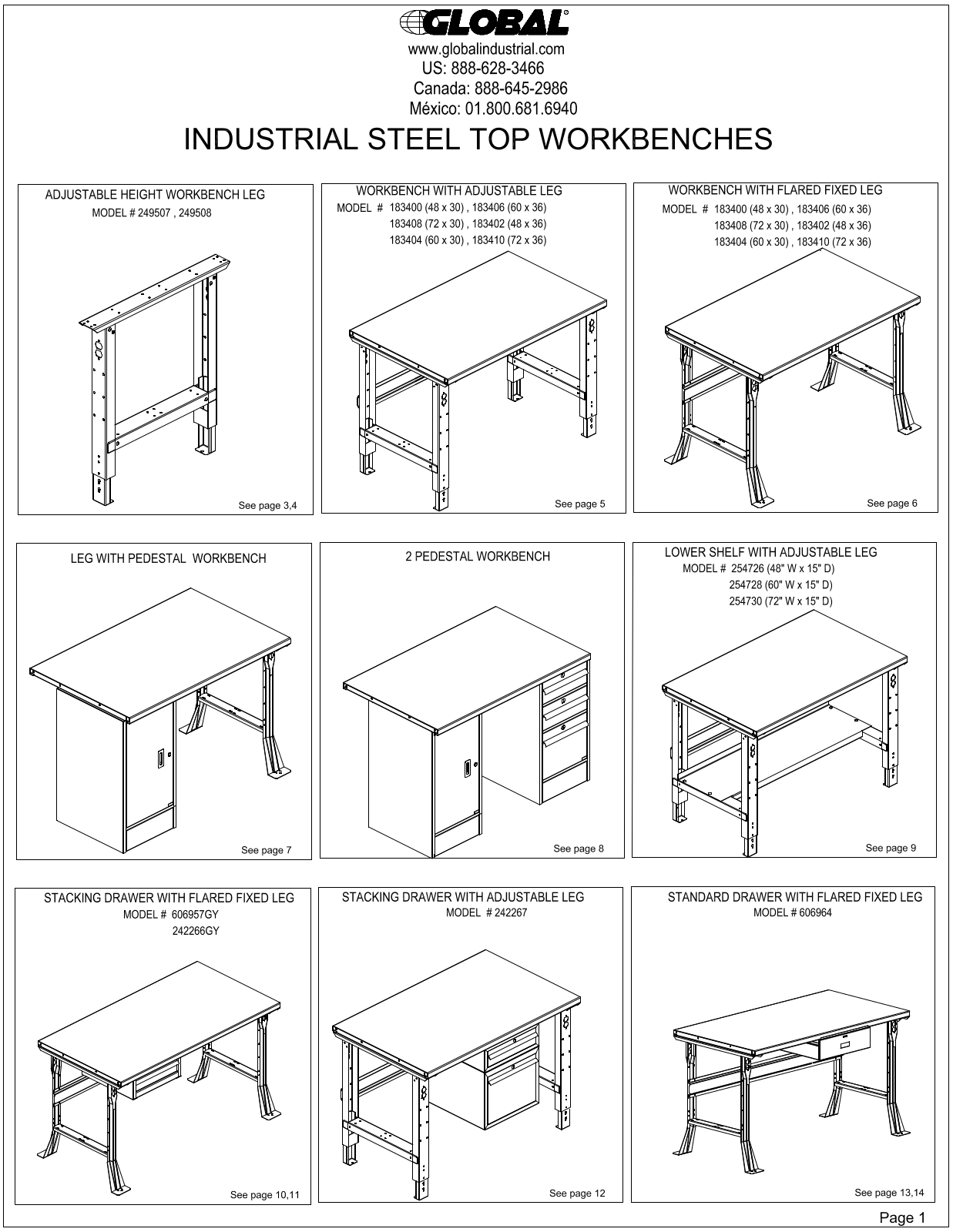 Global Industrial 183150 User Manual