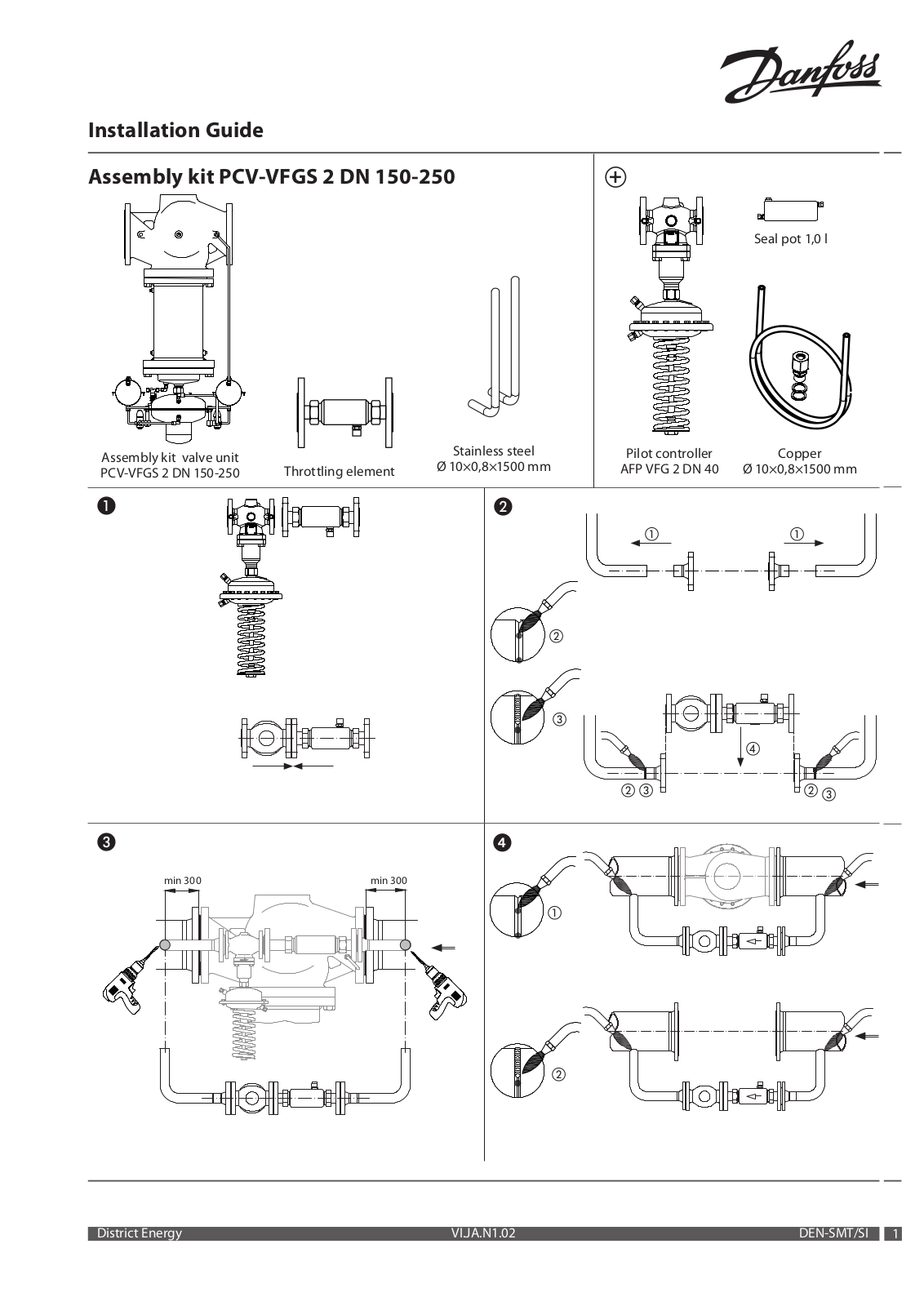 Danfoss PCV-VFGS 2 Installation guide