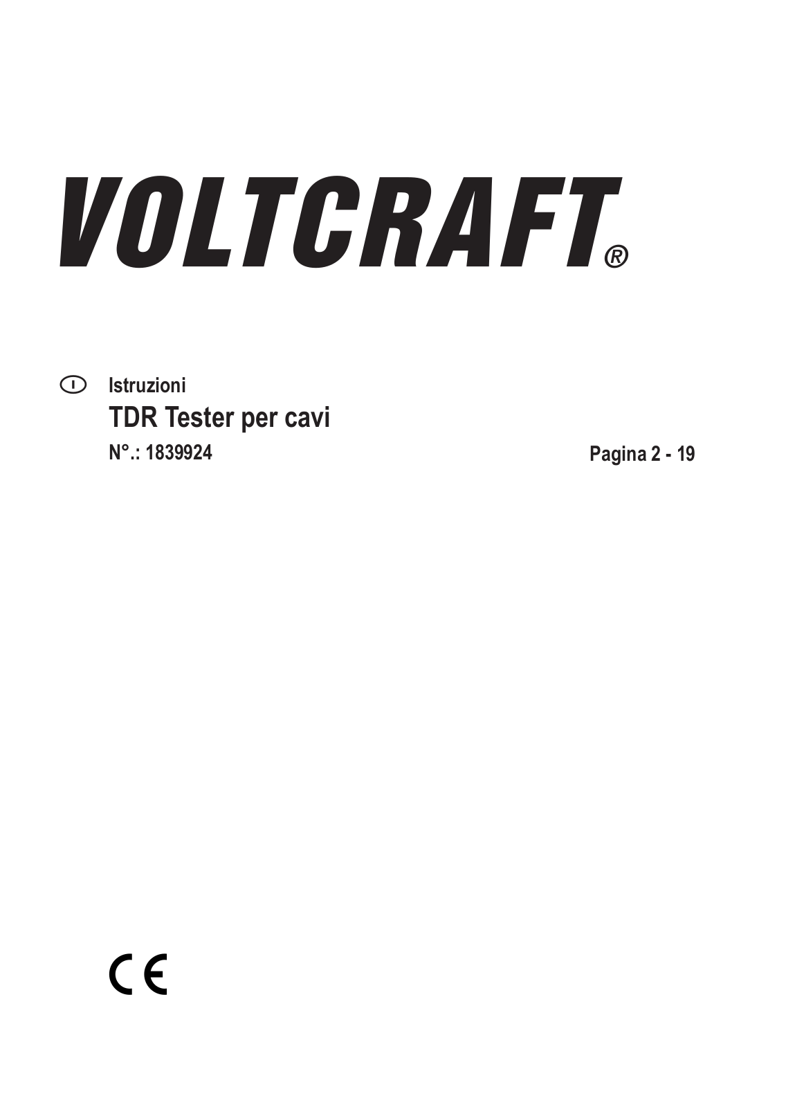 VOLTCRAFT TDR User guide