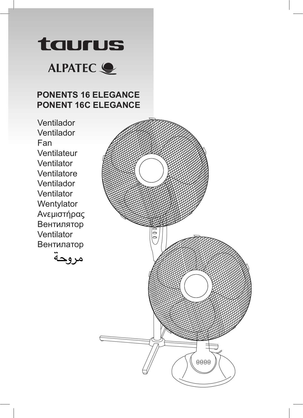 Taurus ALPATEC PONENTS 16 ELEGANCE, ALPATEC PONENT 16C ELEGANCE User Manual