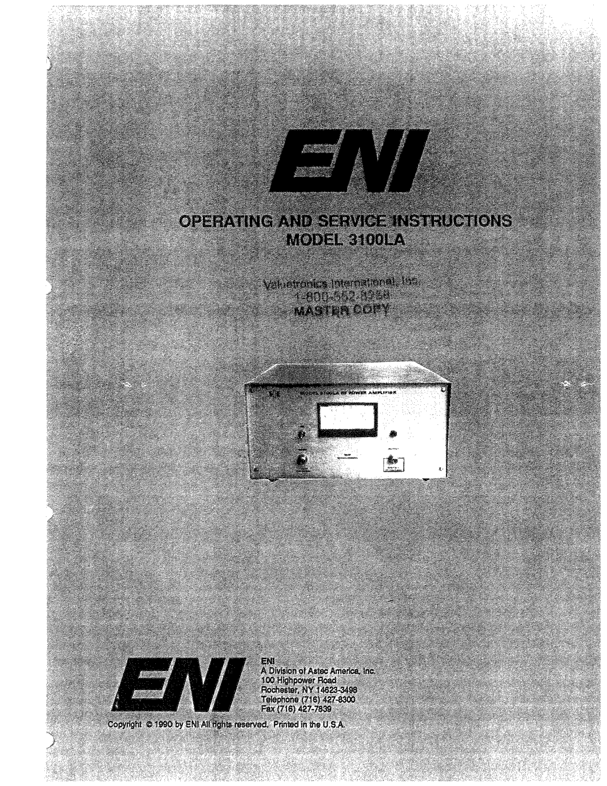 ENI 3100LA Service manual