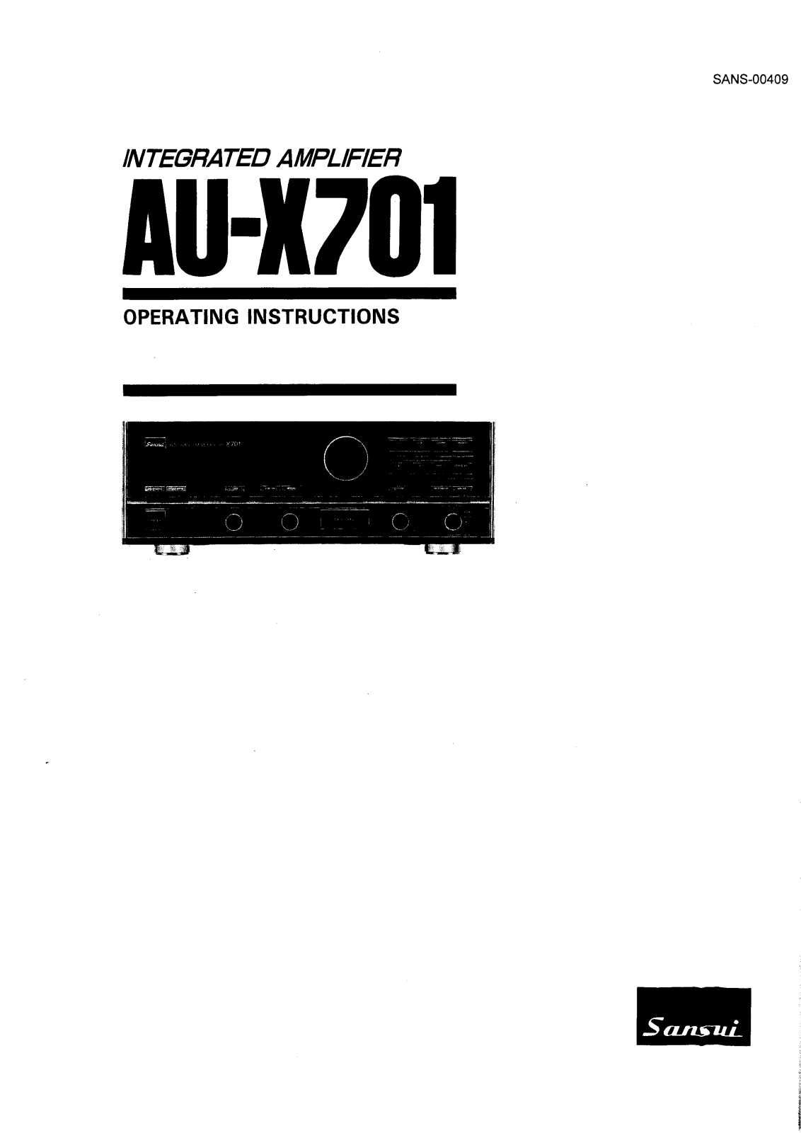 Sansui AUX-701 Owners manual
