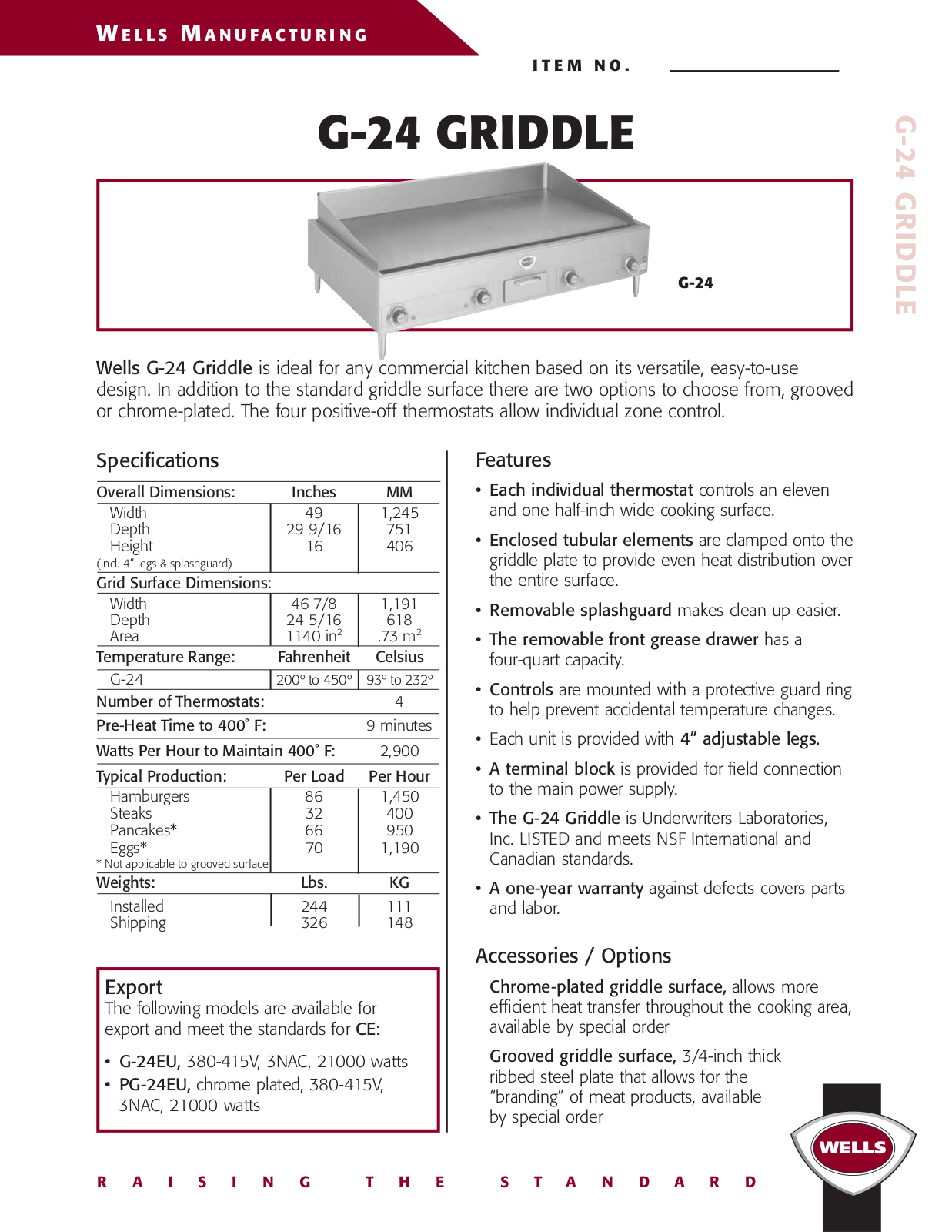 Wells G-24 User Manual