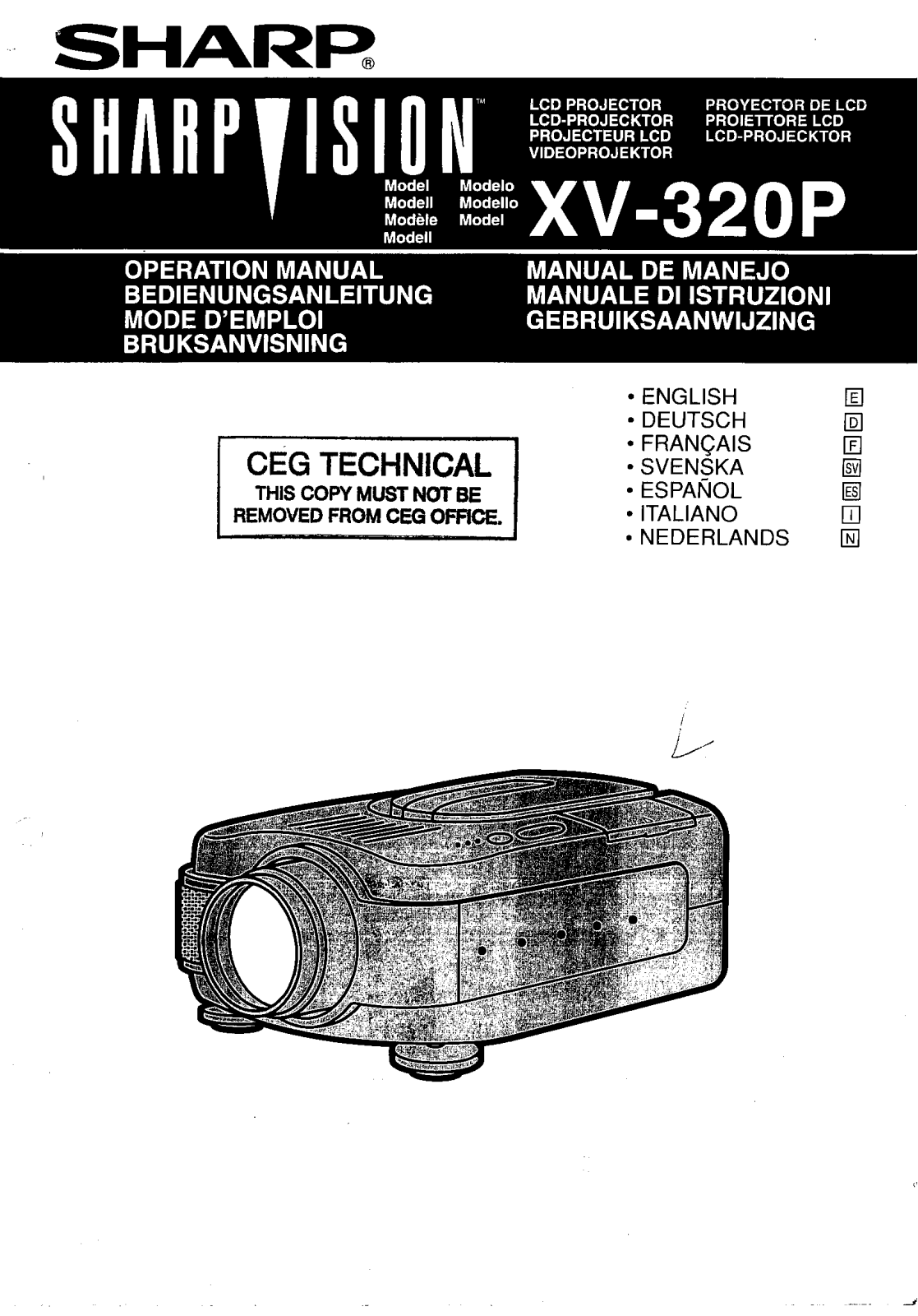 Sharp XV-320P User Manual