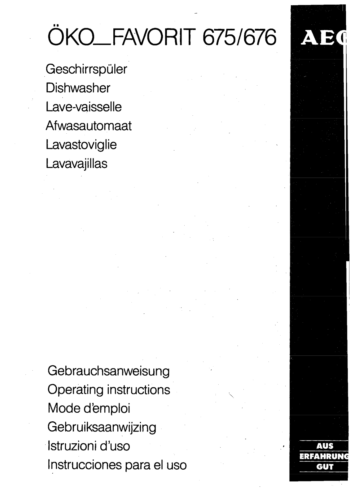 AEG-Electrolux FAV675W N-S, FAV676W, FAV676D, FAV676W N-S, FAV675A ITA User Manual