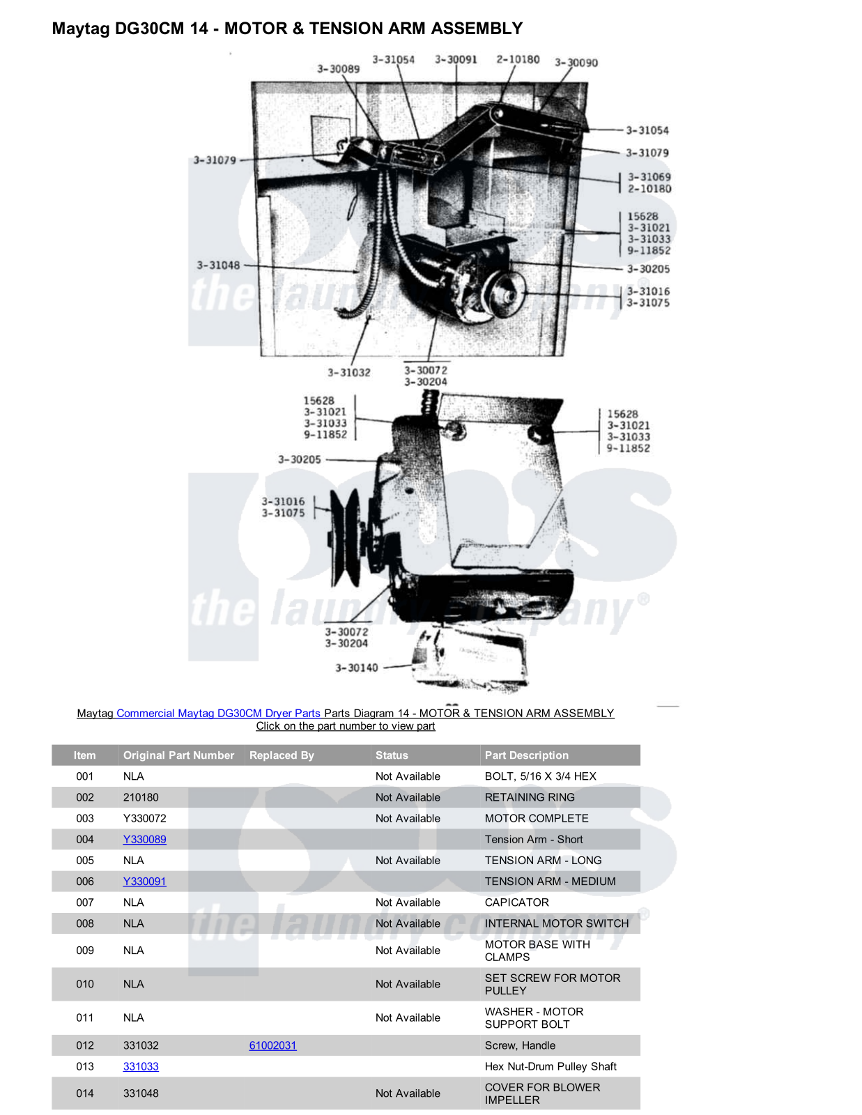 Maytag DG30CM Parts Diagram