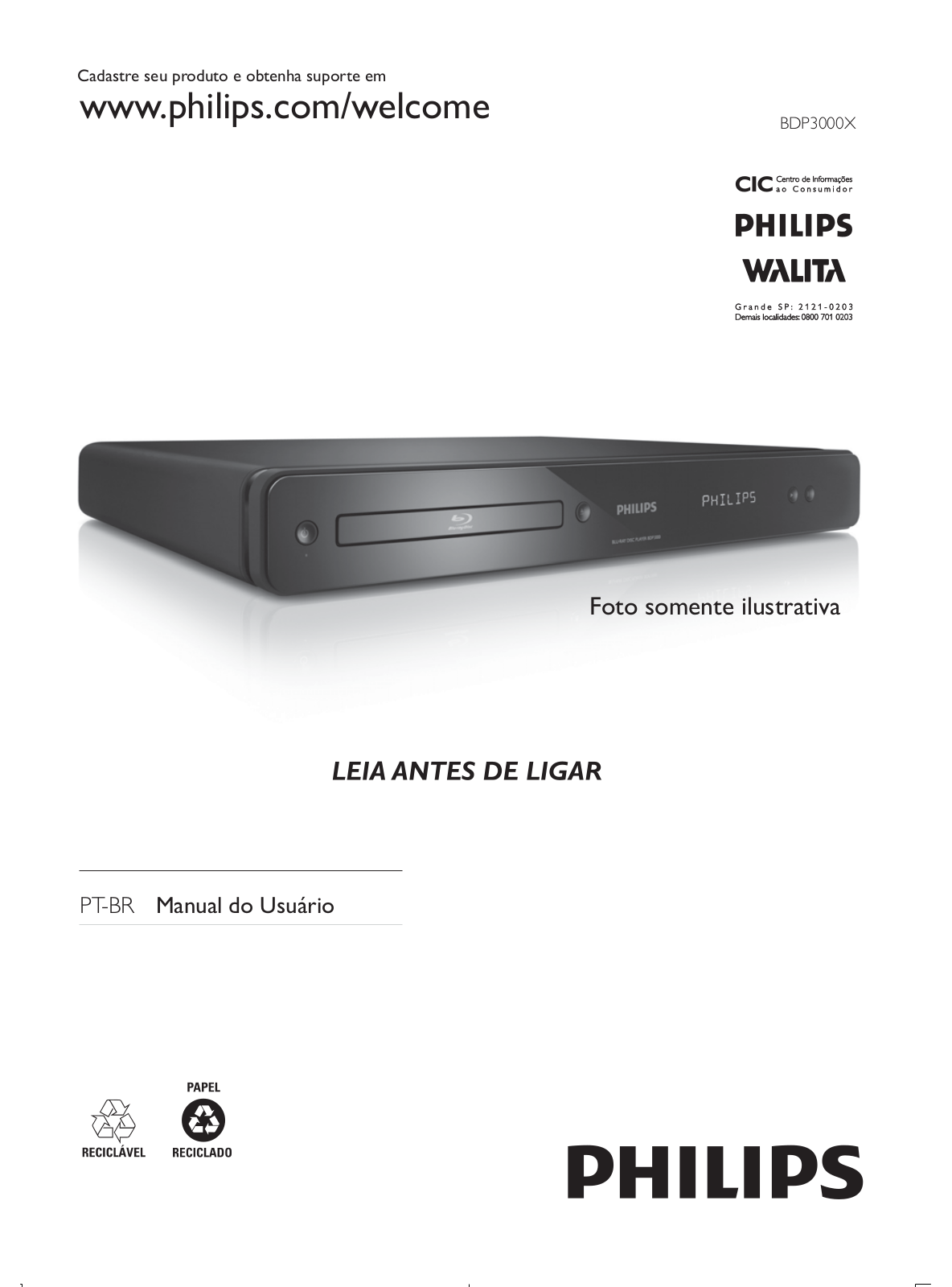 Philips BDP3000X/78 User Manual