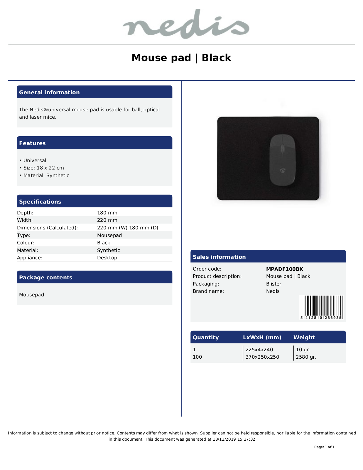 Nedis MPADF100BK User Manual - ManualMachine.com