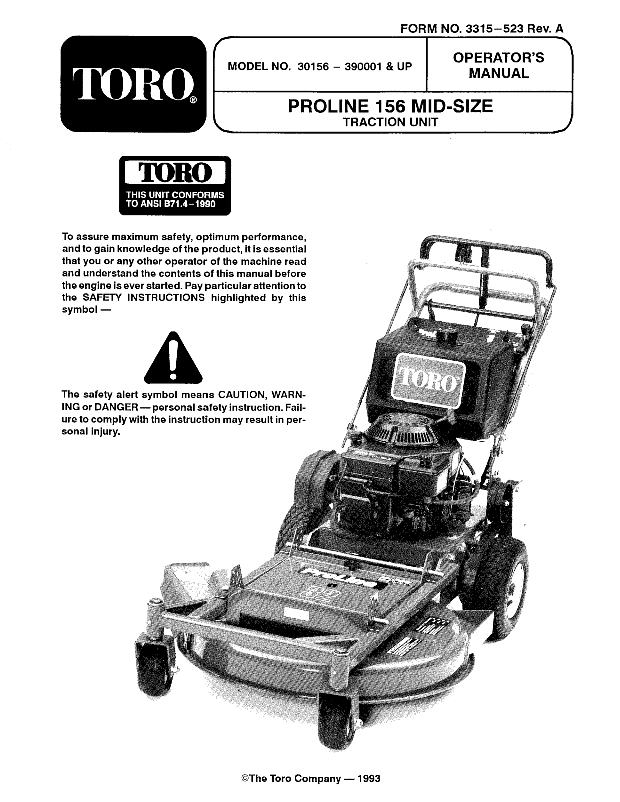 Toro 30156 Operator's Manual