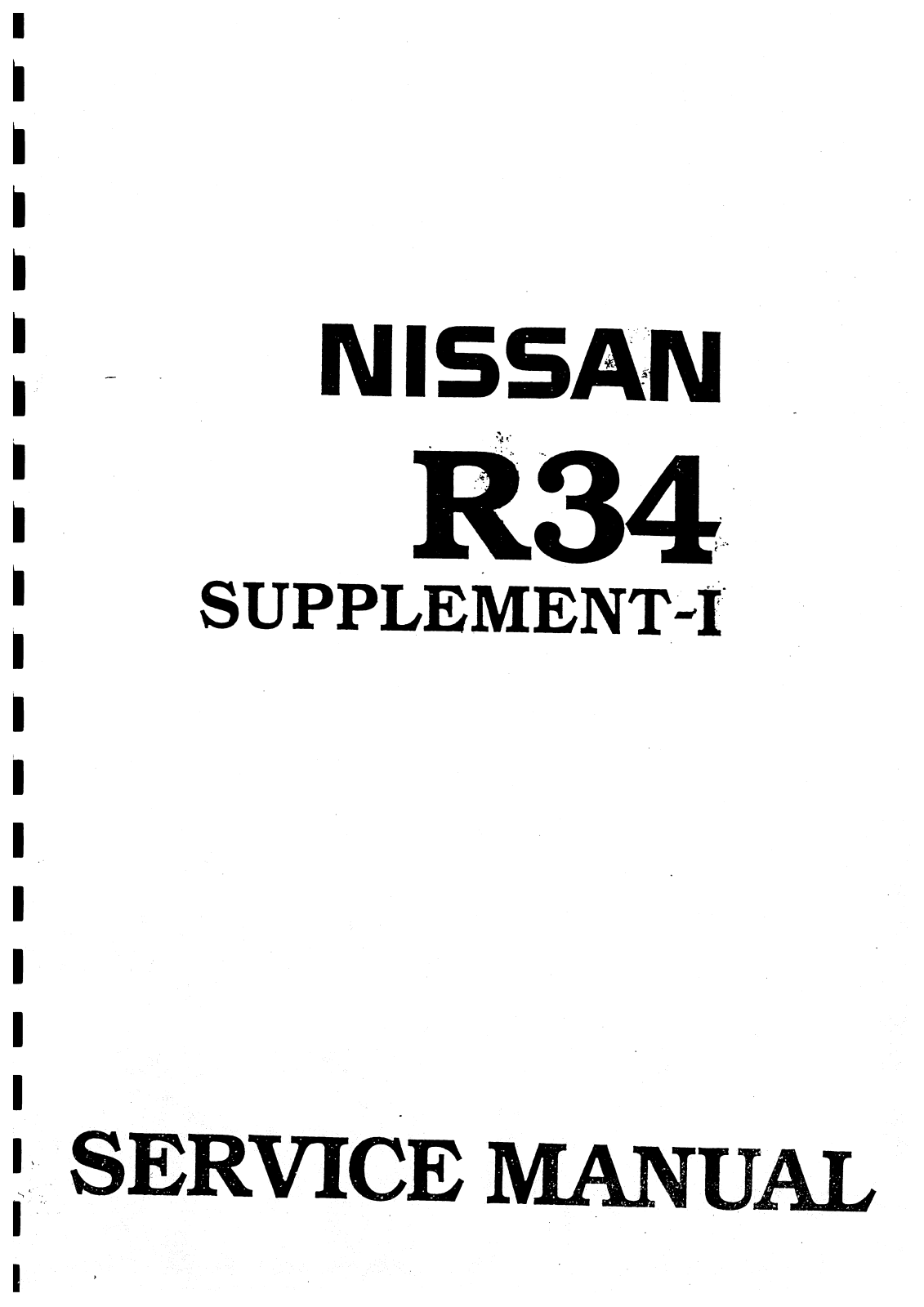 Nissan Skyline 1991 User Manual